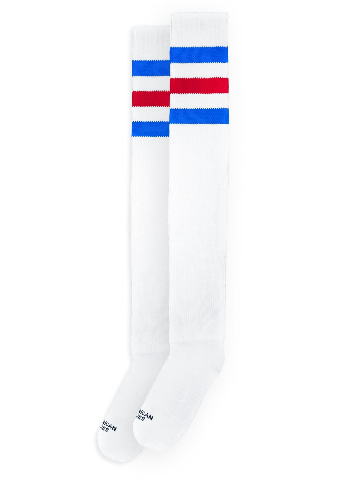 American Socks Calcetines sobre la rodilla 'American Pride' blanco