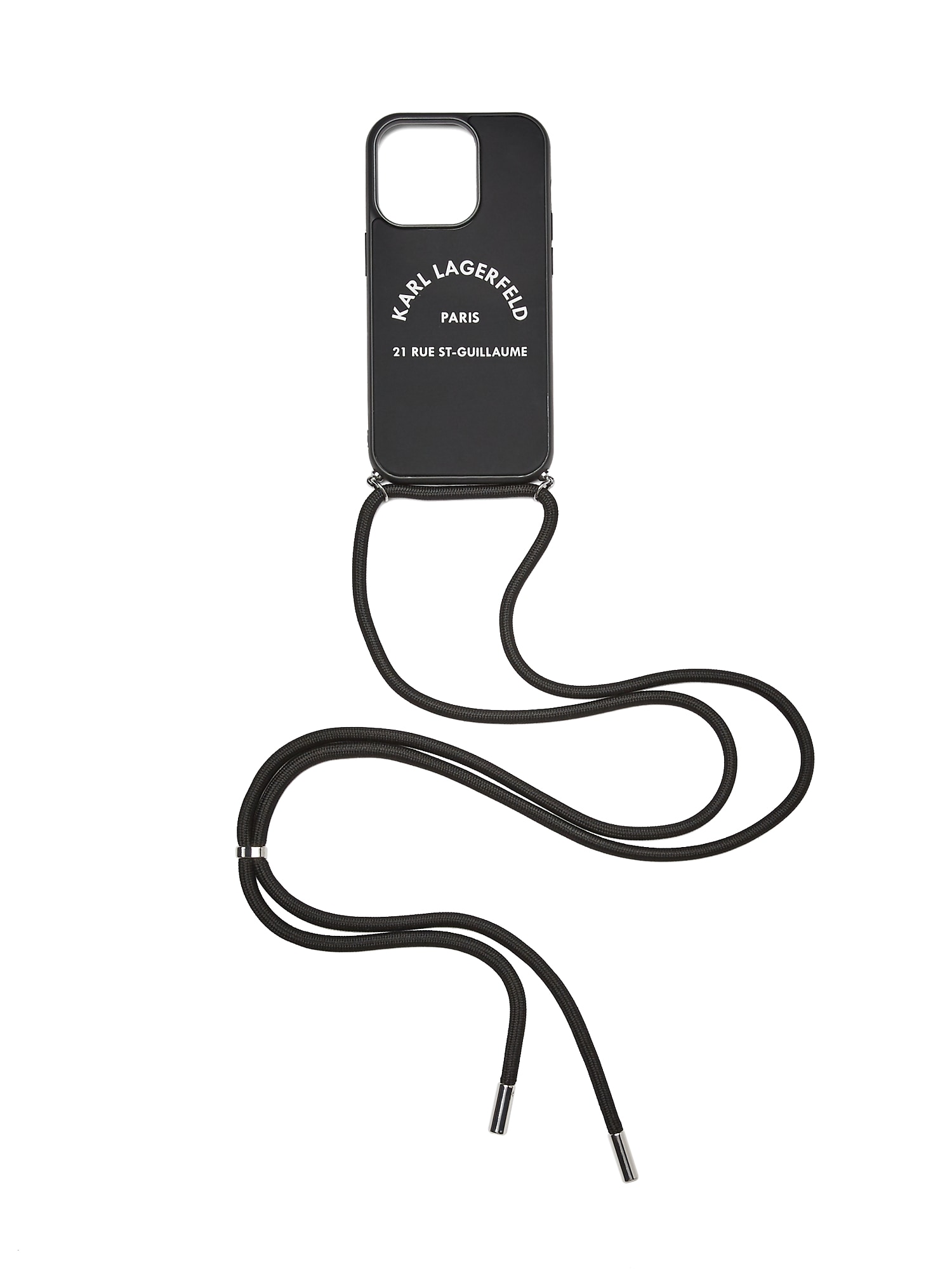 Karl Lagerfeld Išmaniojo telefono dėklas juoda / balkšva
