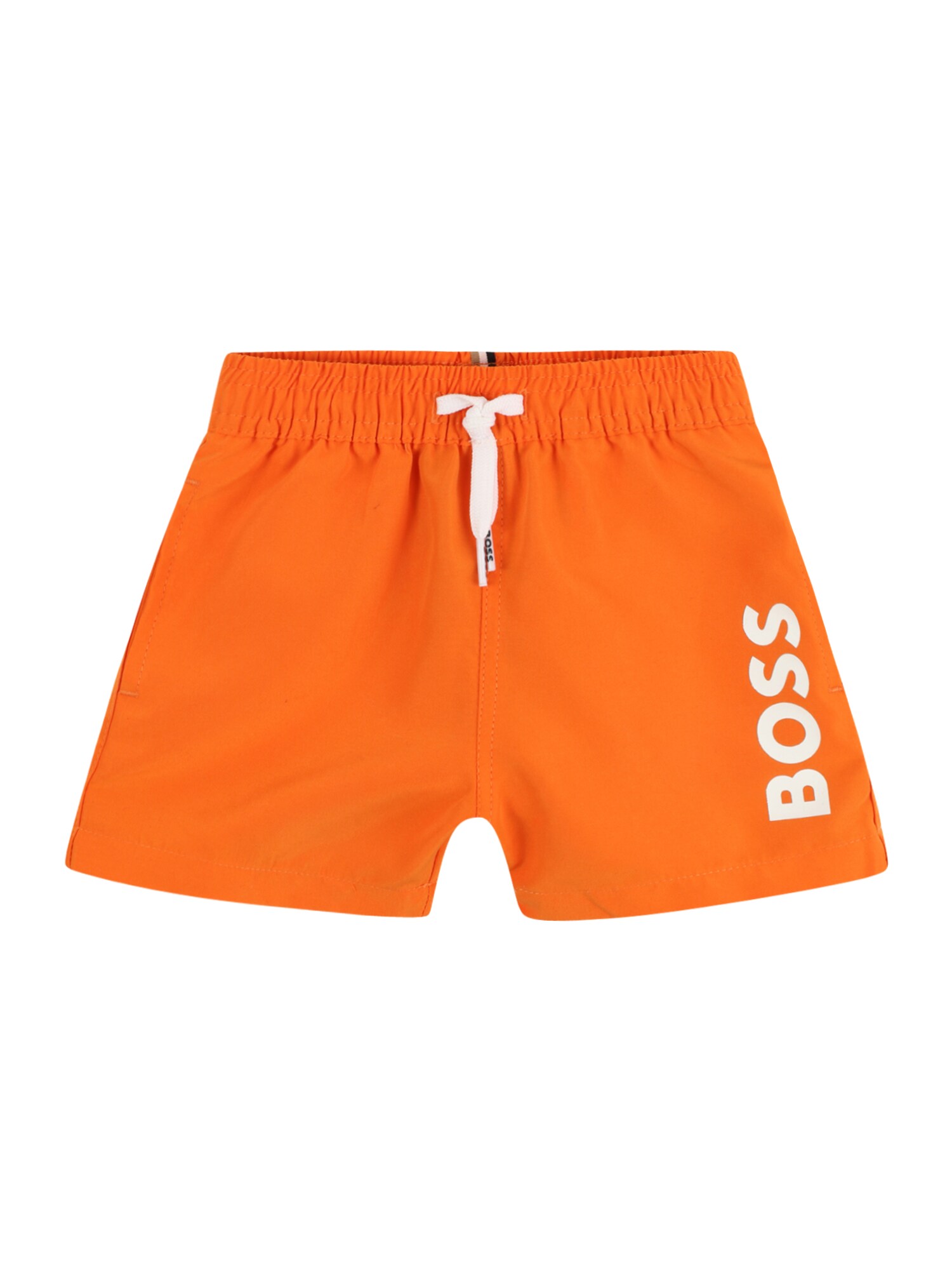 BOSS Kidswear Шорти за плуване  мандарина / бяло