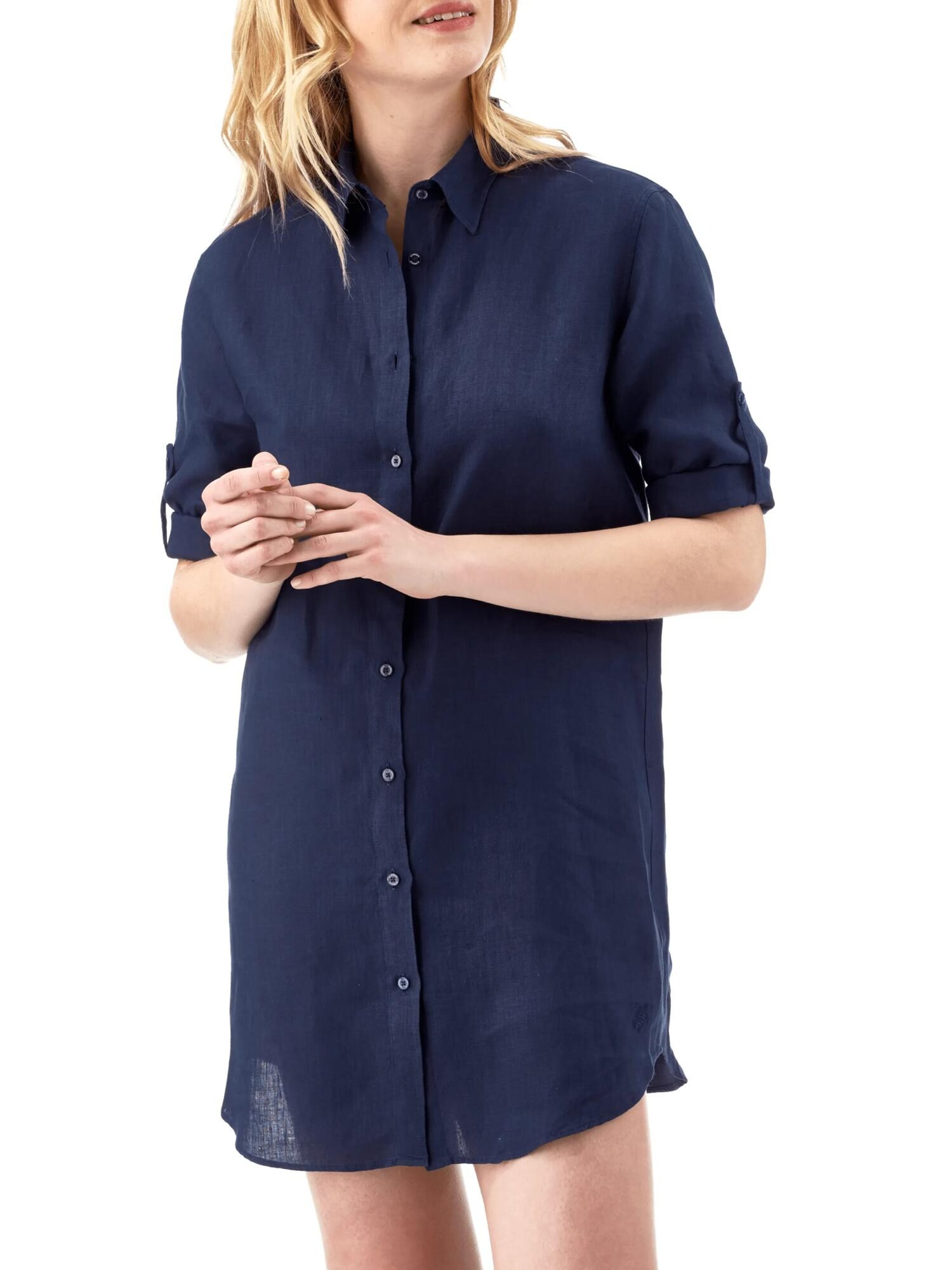 Vilebrequin Vestido camisero azul – imagen 3