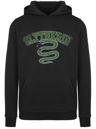 F4NT4STIC Sweatshirt ‘Harry Potter Slytherin Sport Wappen’ Groen / Zwart