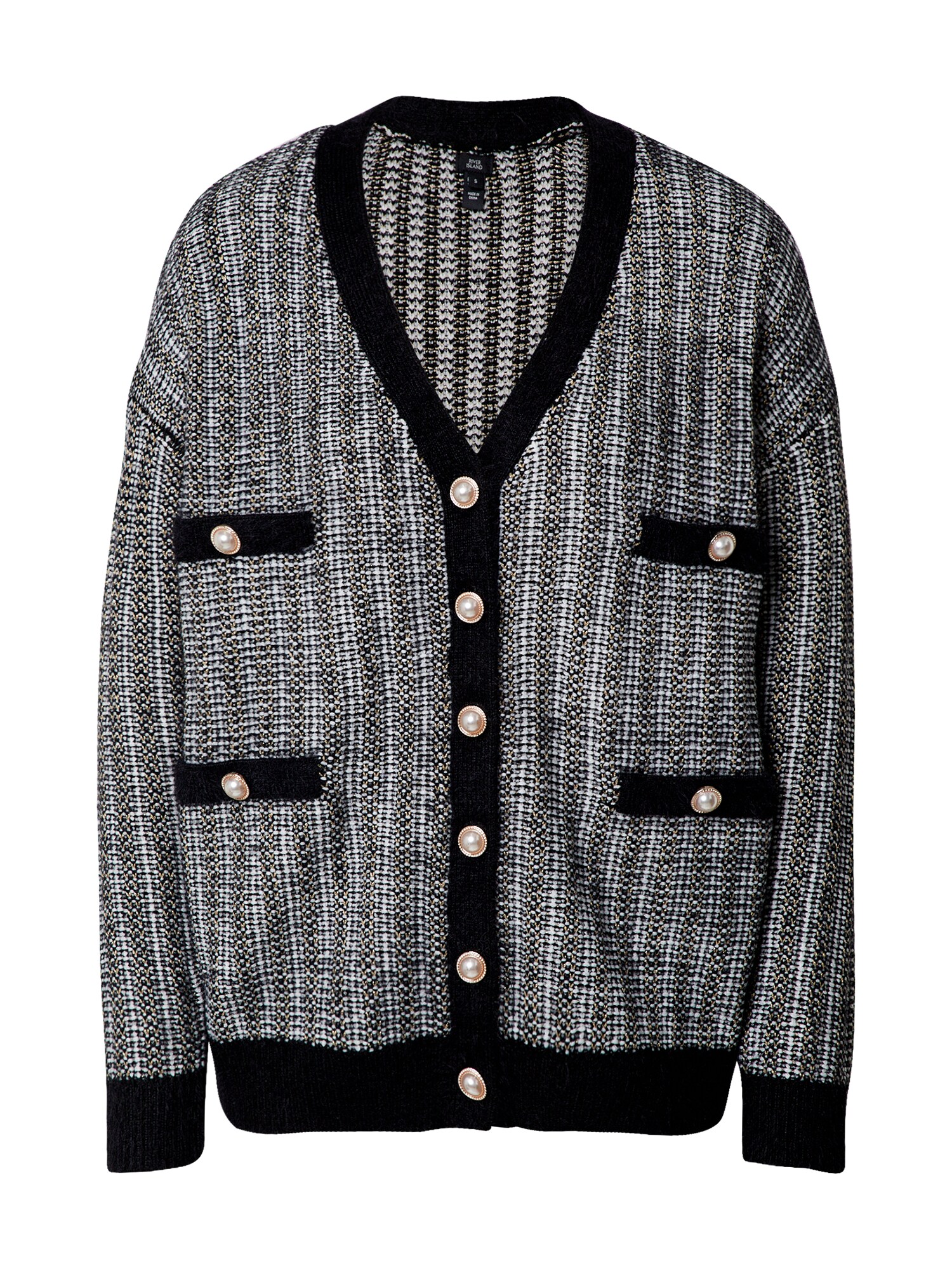 River Island Kardiganas  juoda / balta