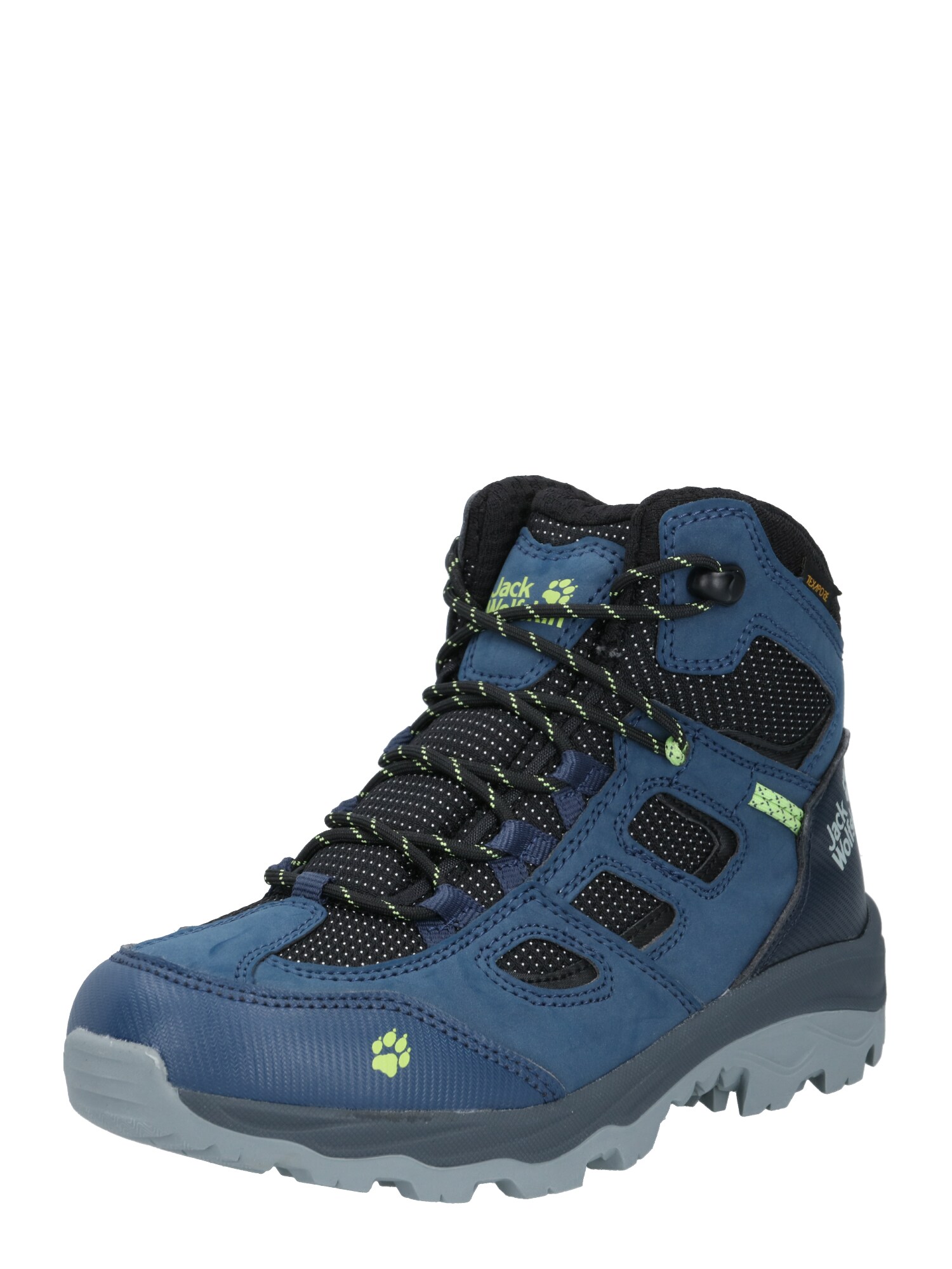 JACK WOLFSKIN Auliniai batai  mėlyna / juoda / neoninė žalia