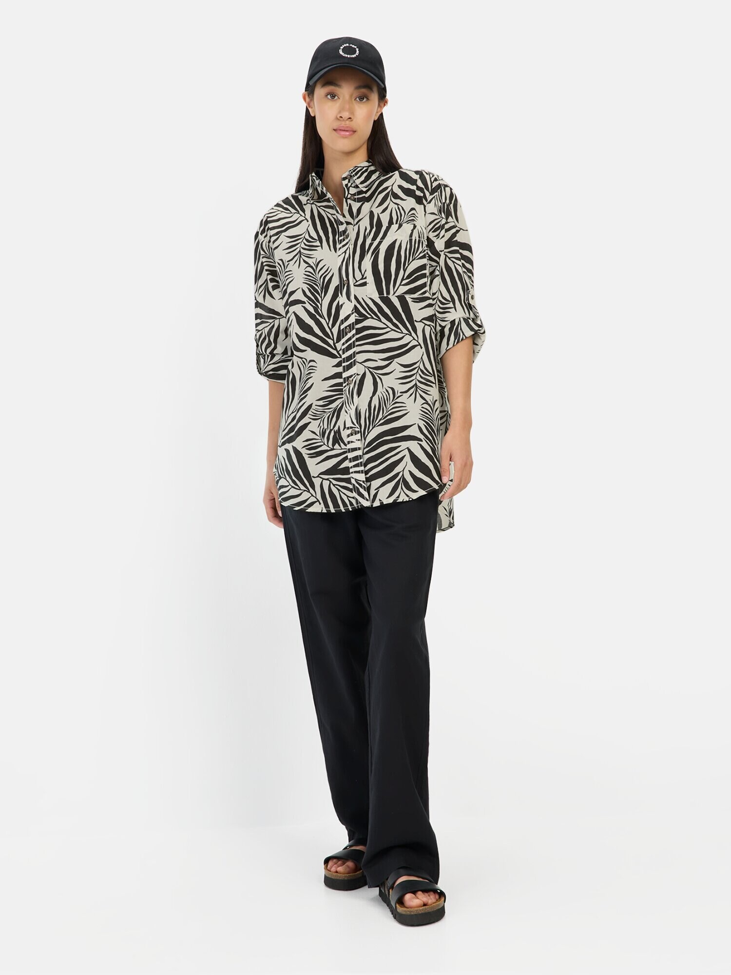 Thumbnail - CAMEL ACTIVE Hemdbluse mit Blumenprint aus Baumwolle