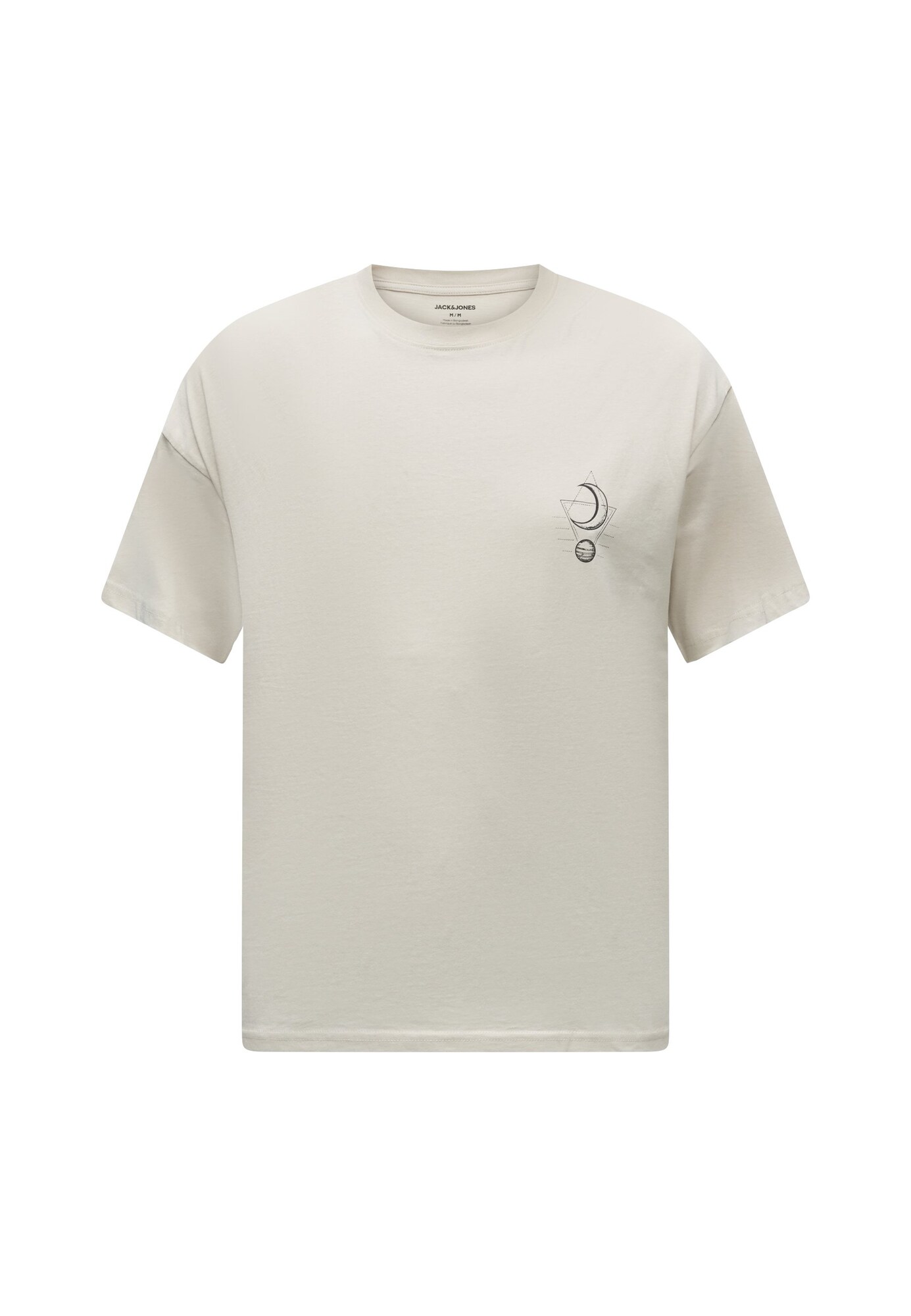 JACK & JONES Camiseta 'JJASTRO' beige / negro