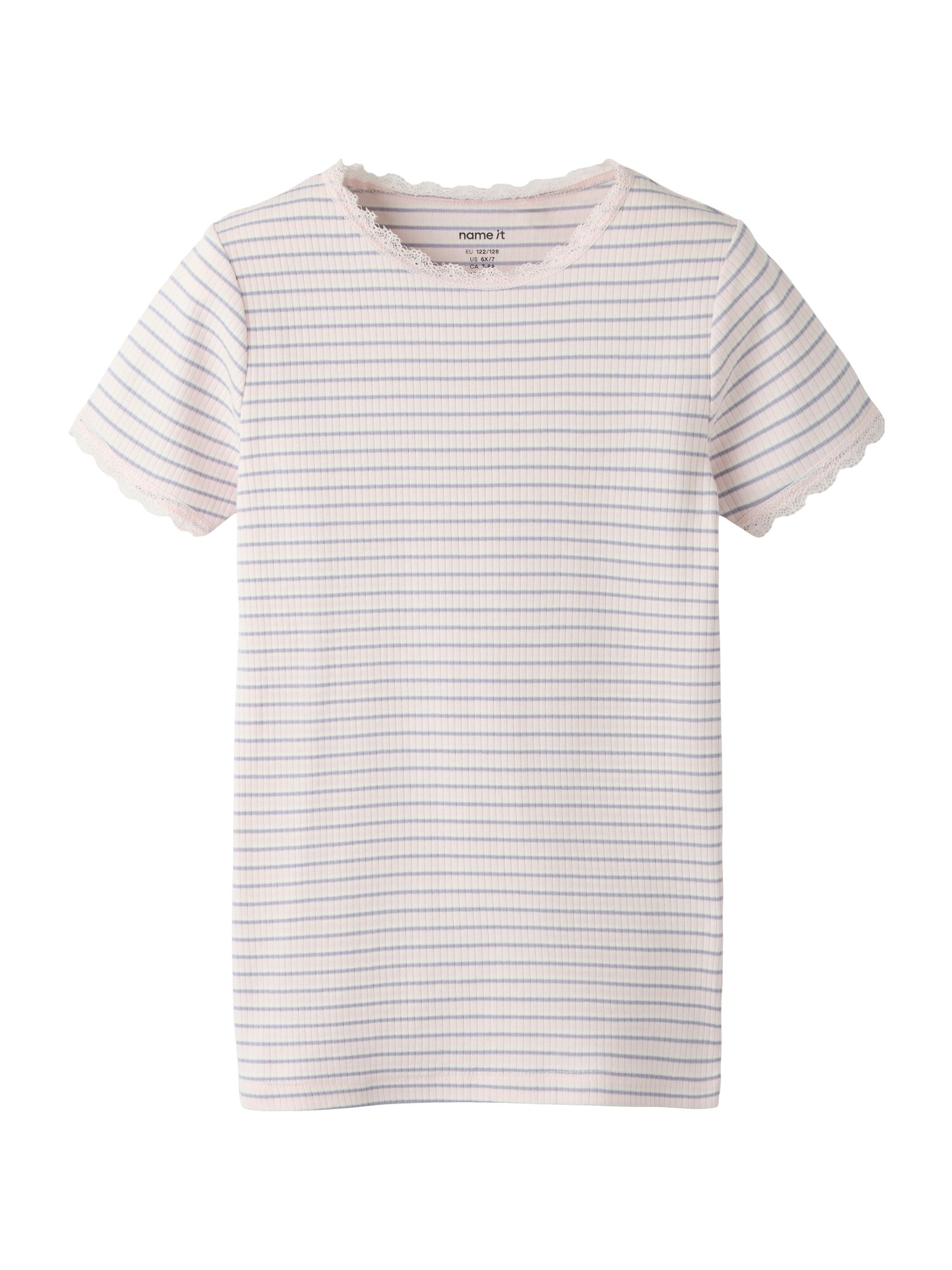 NAME IT Tricou  albastru violet / roz pastel / alb
