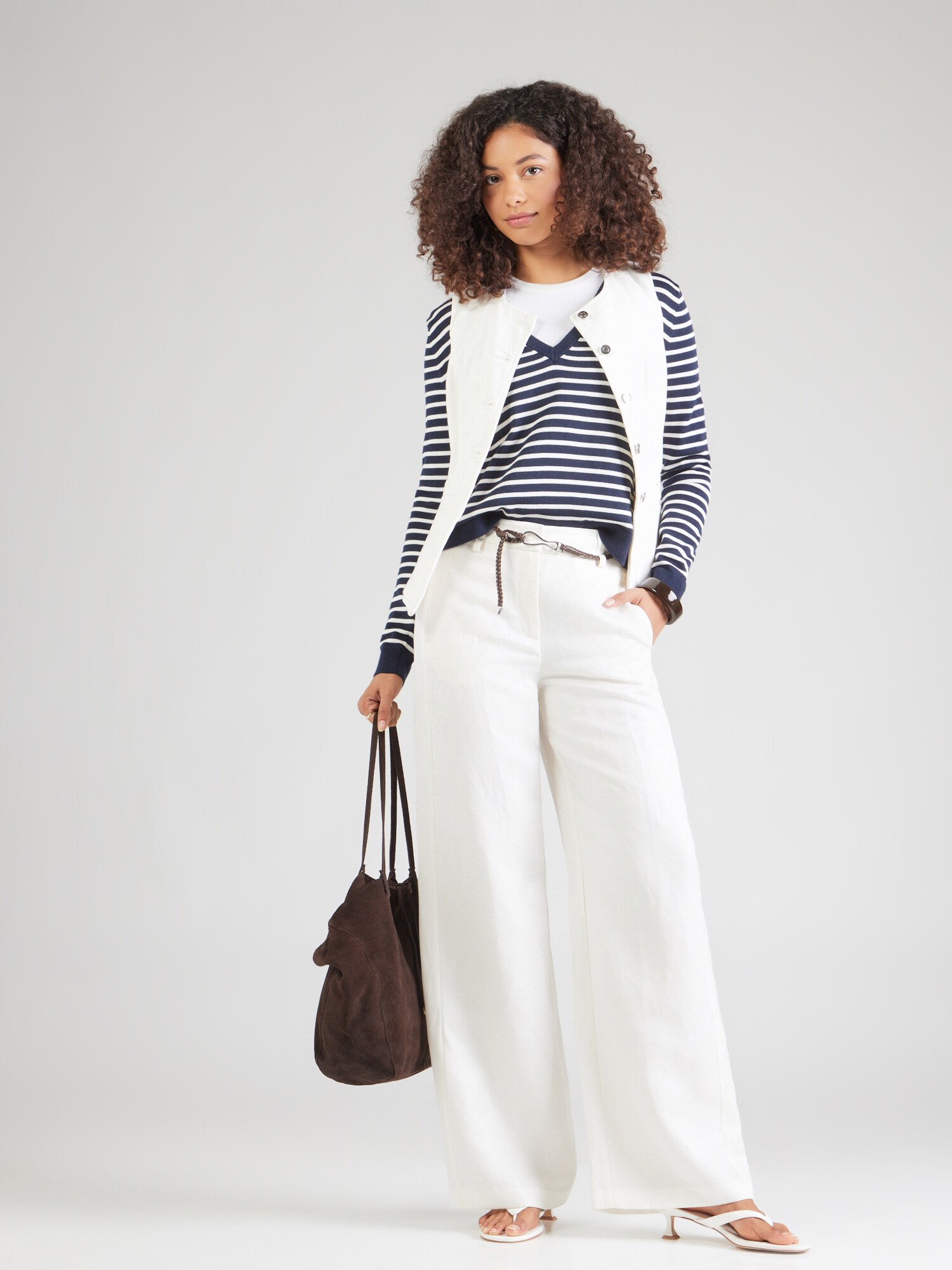 Tommy Jeans Jersey 'Flag Embroidery'  navy / blanco – imagen 4