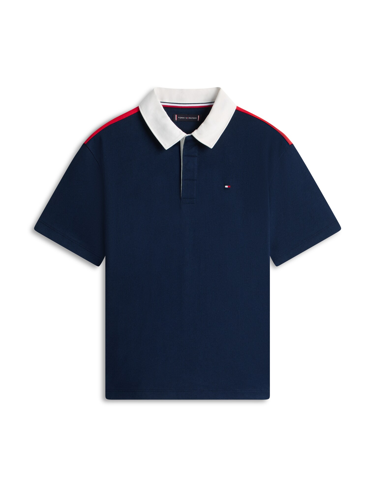TOMMY HILFIGER Tricou  albastru marin / roșu / alb