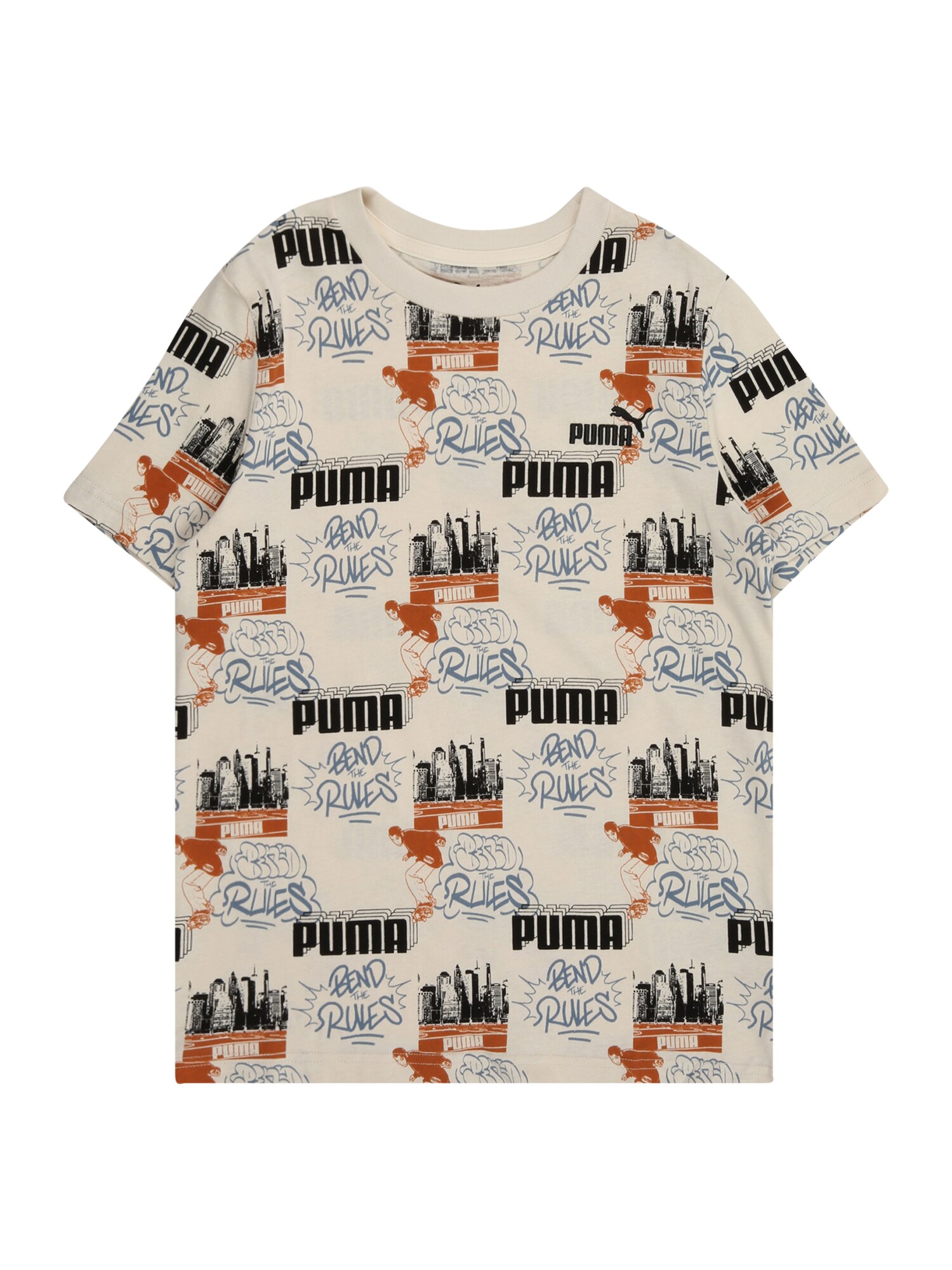 PUMA Póló '90s'  füstkék / homár / fekete / fehér akciós termékkép 1