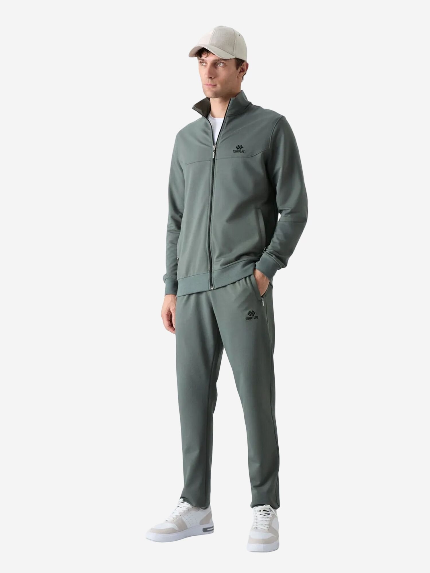 Tommy Life Jogging komplet kameno siva / crna