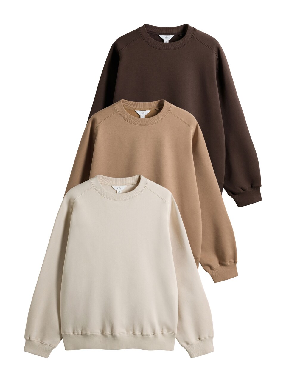 Sweatshirt kräm / brun
