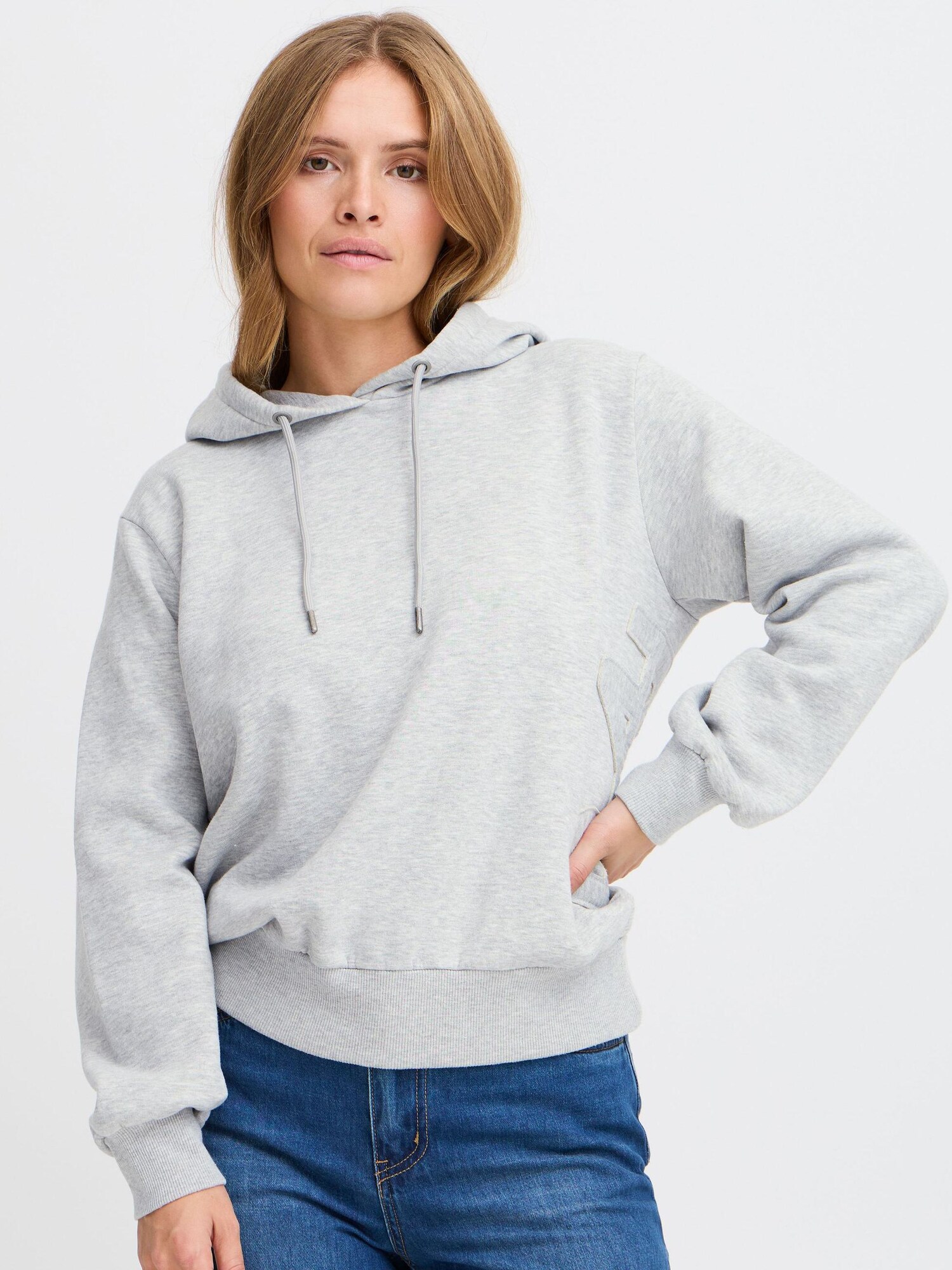 Thumbnail - PULZ Jeans Kapuzenpullover PZKRISTEN LS Logo Sweatshirt