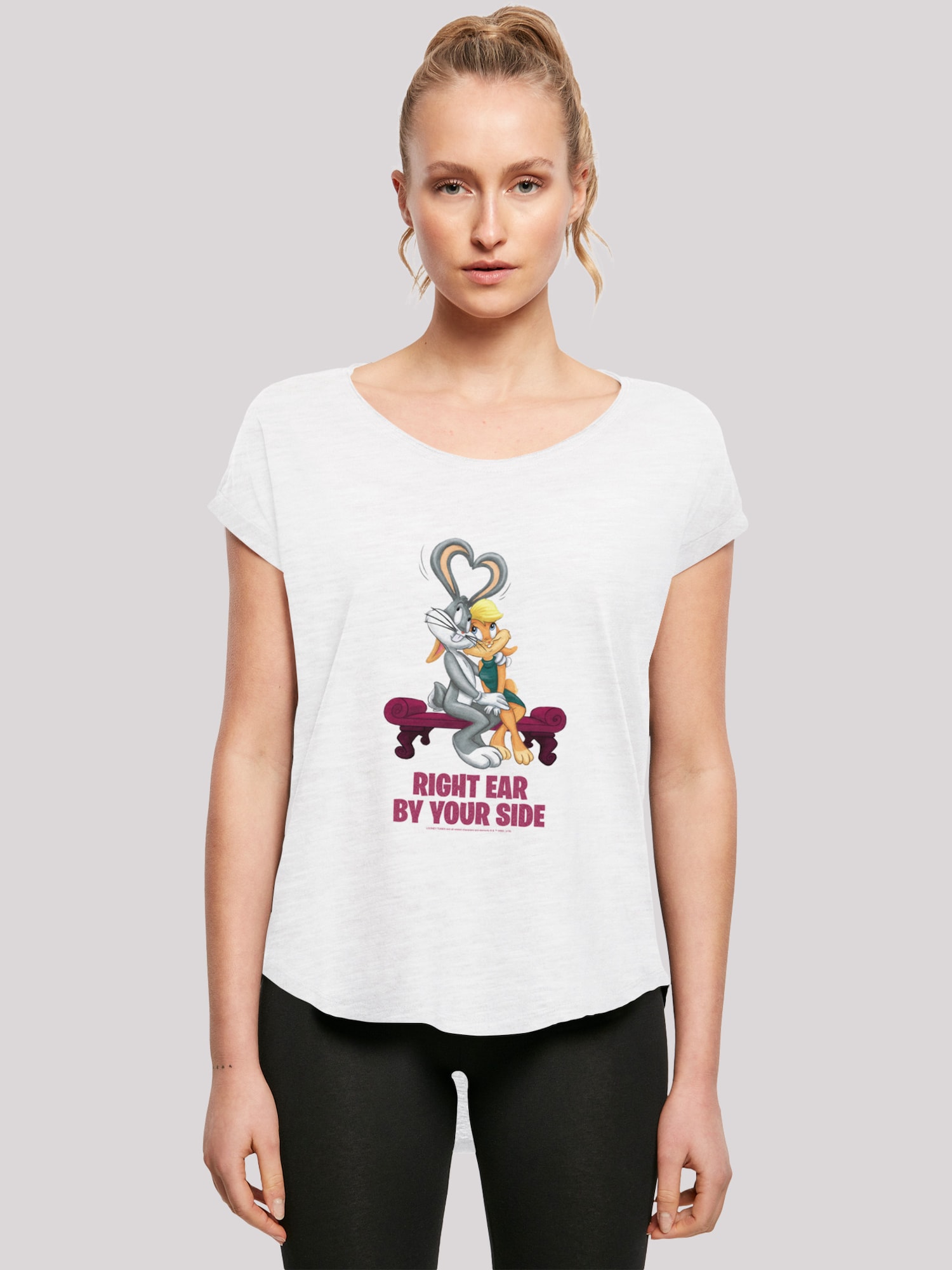Thumbnail - F4NT4STIC T-Shirt Looney Tunes Bugs And Lola Valentines Cuddle