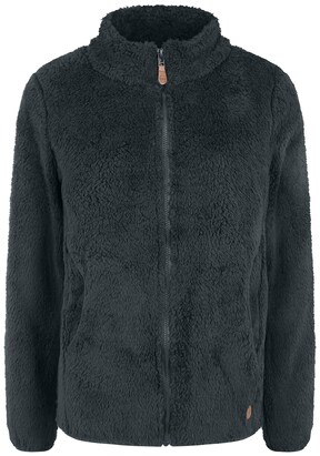 Oxmo Fleece jas ‘Telsa’ Blauw / Bruin