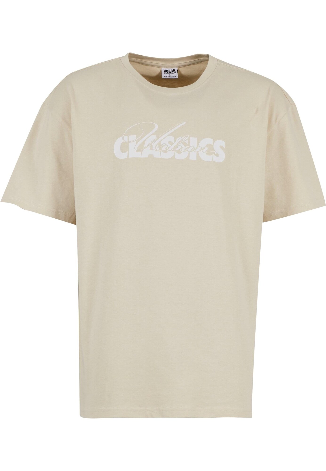 Urban Classics Tričko 'Cursive Bold'  farba ťavej srsti / biela