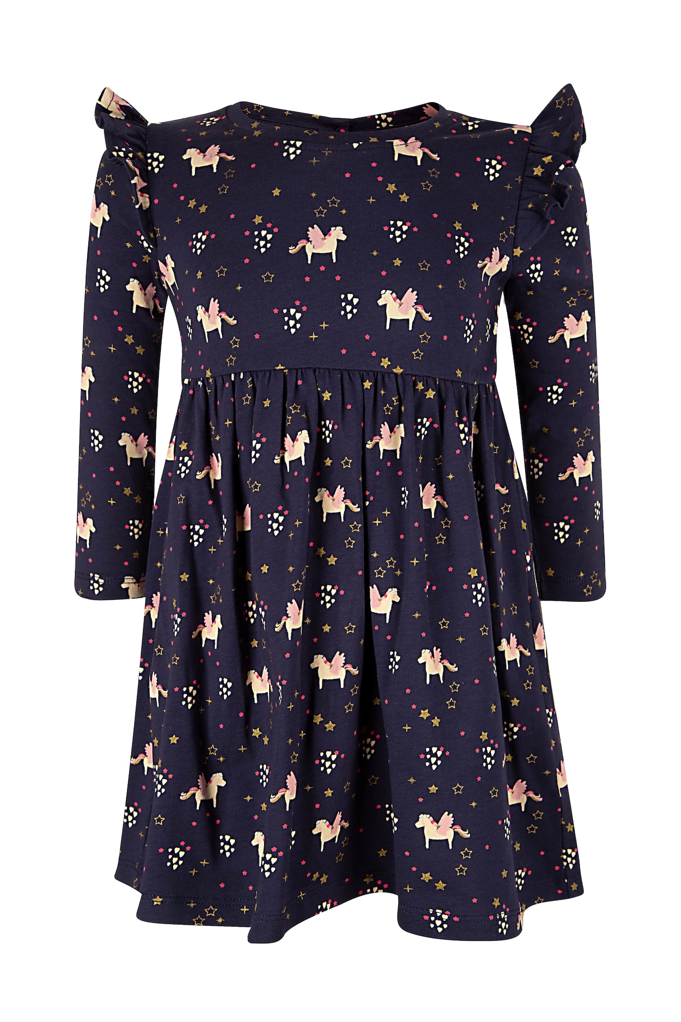 happy girls Rochie  bej / bleumarin / auriu / roz