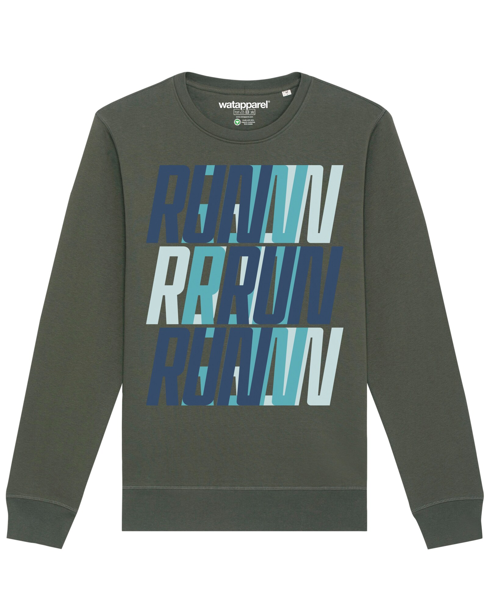 Thumbnail - Sweatshirt ' Run, Run, Run blue '