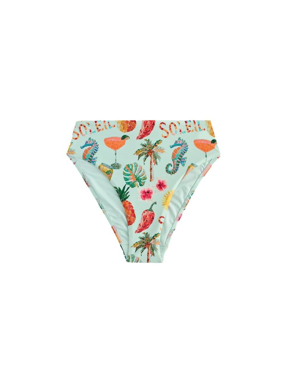 Bikiniunderdel gul / grön / mint