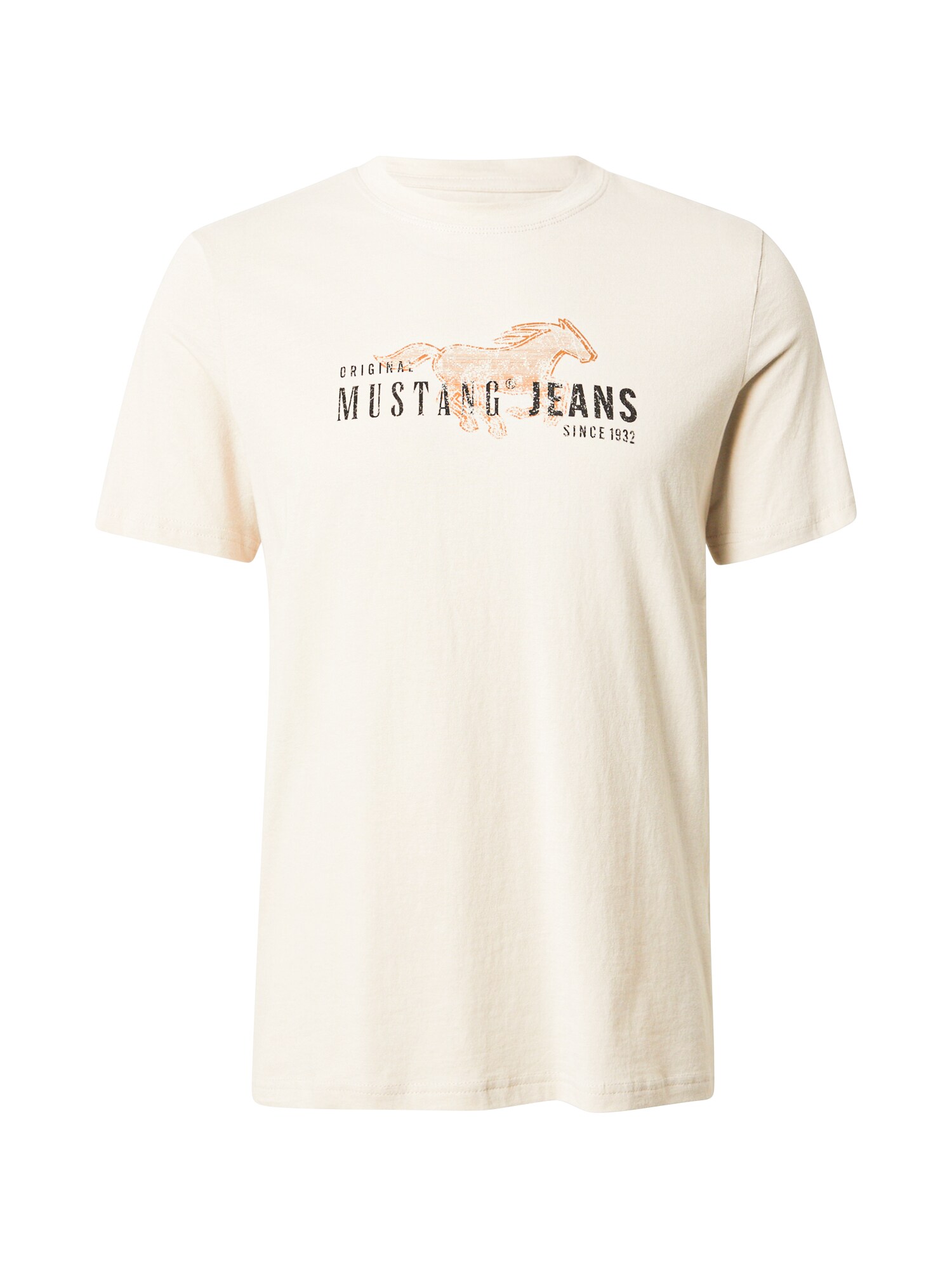 MUSTANG Tricou Austin  crem / portocaliu deschis / negru