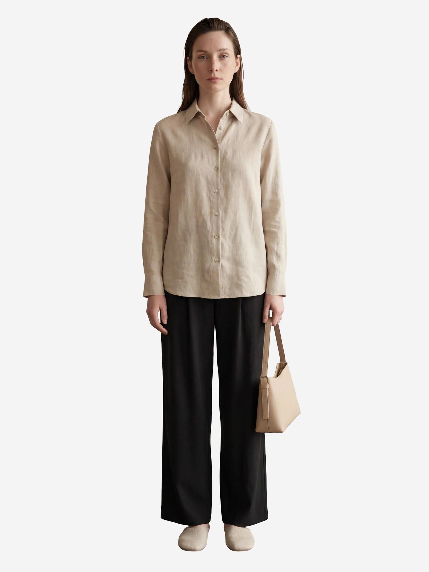 My fashion Pantaloni con piega frontale  nero