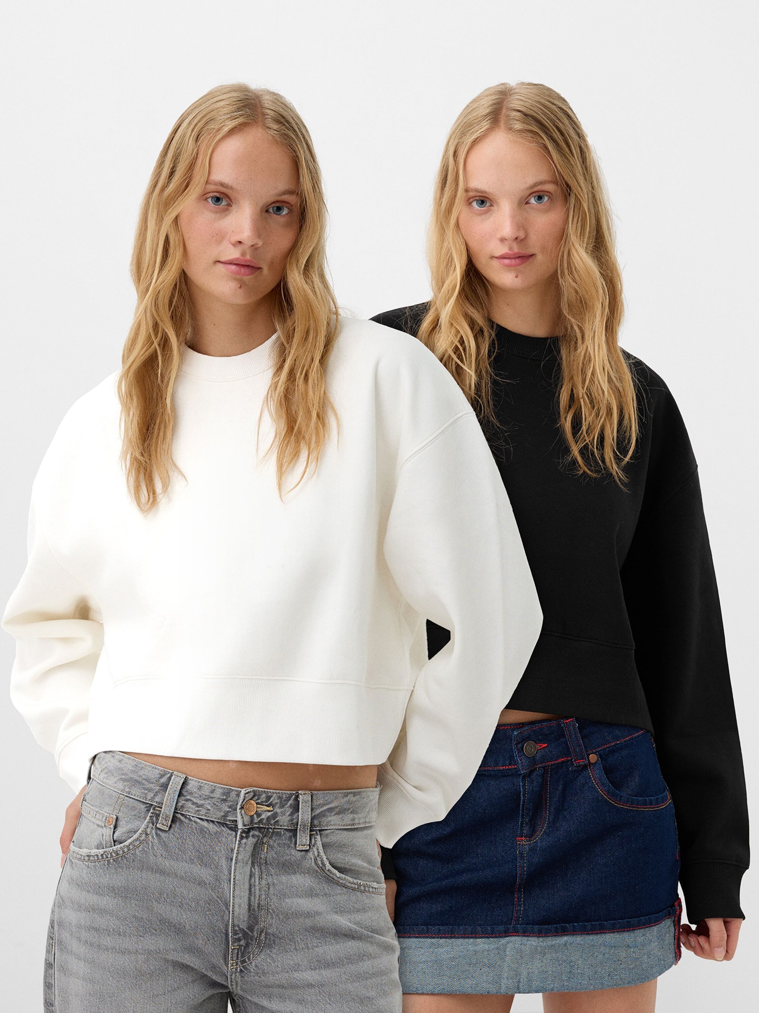 Bershka Tréning póló  fekete / fehér termék 2. képe
