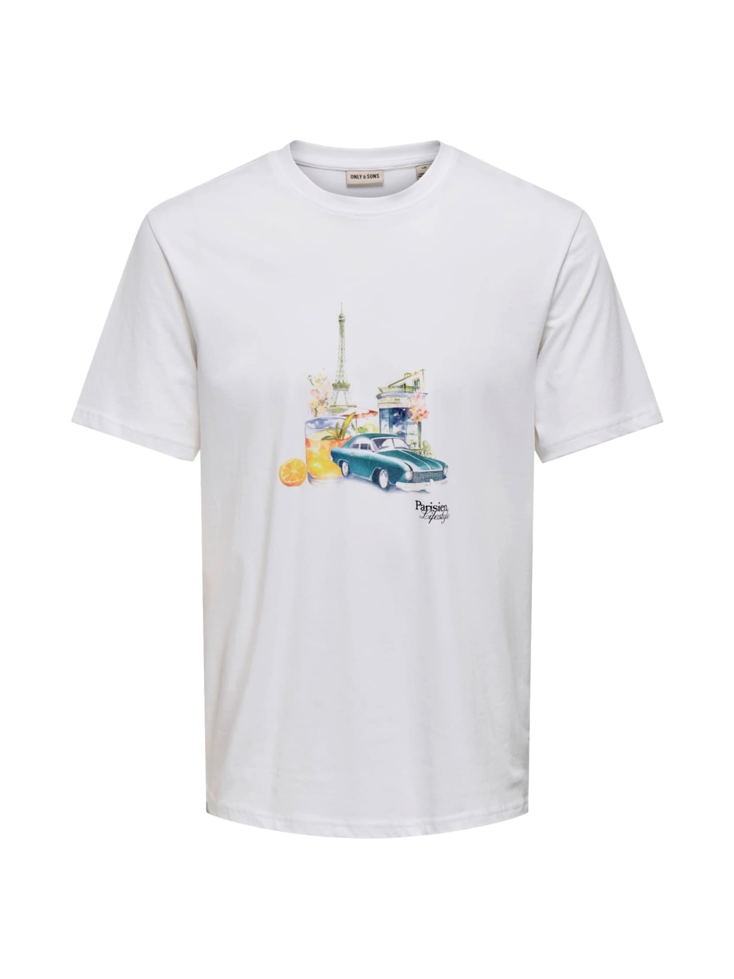 T-shirt 'Mass Parisien' blå / gul
