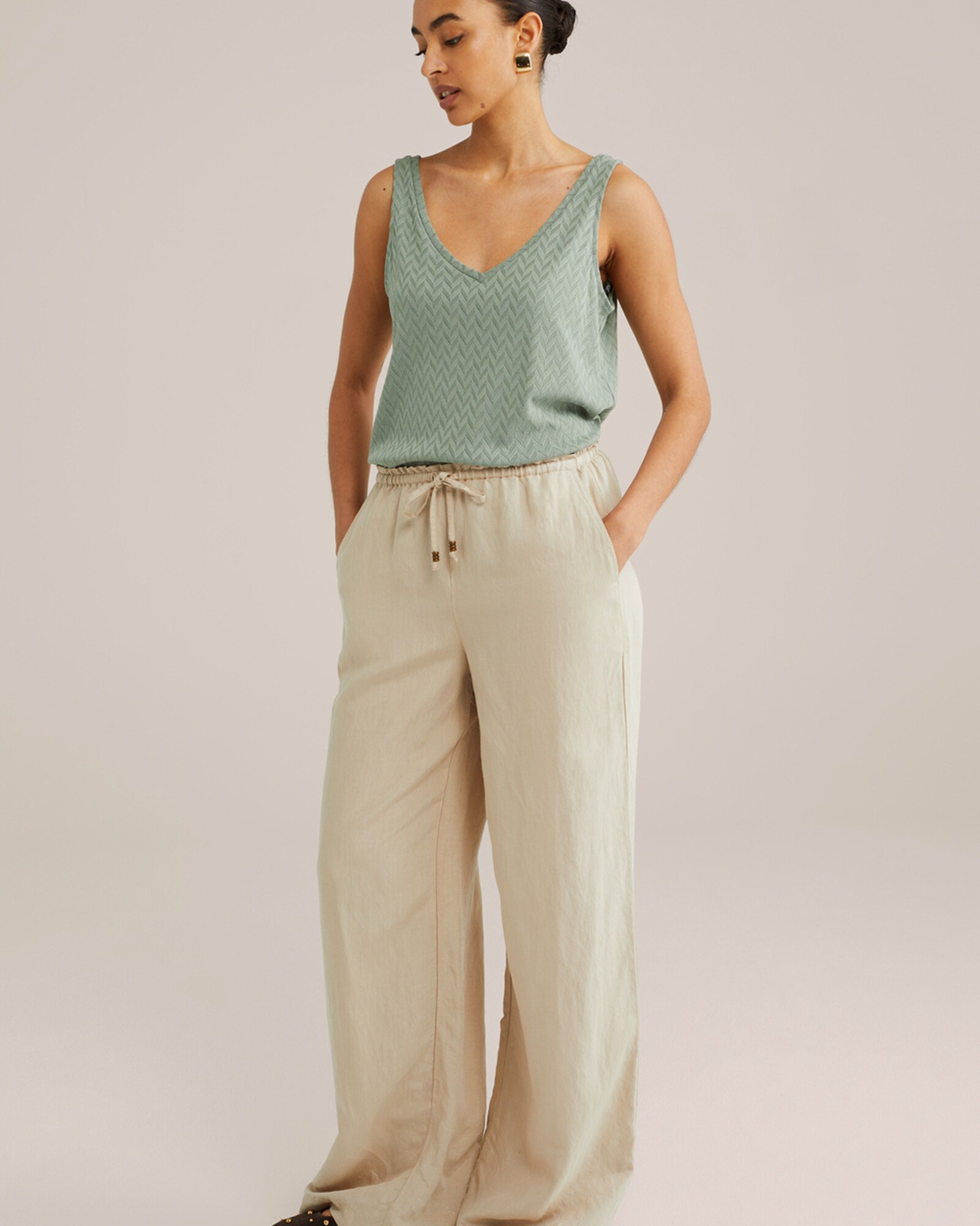 WE Fashion Top  pasztellzöld termék 2. képe