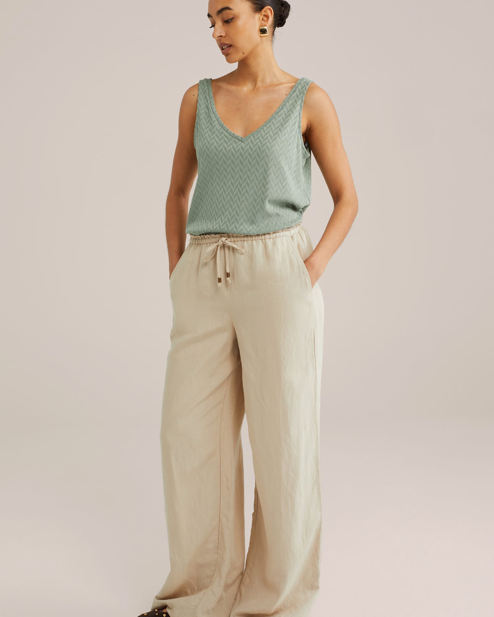 WE Fashion Top pasztellzöld termék 2. képe