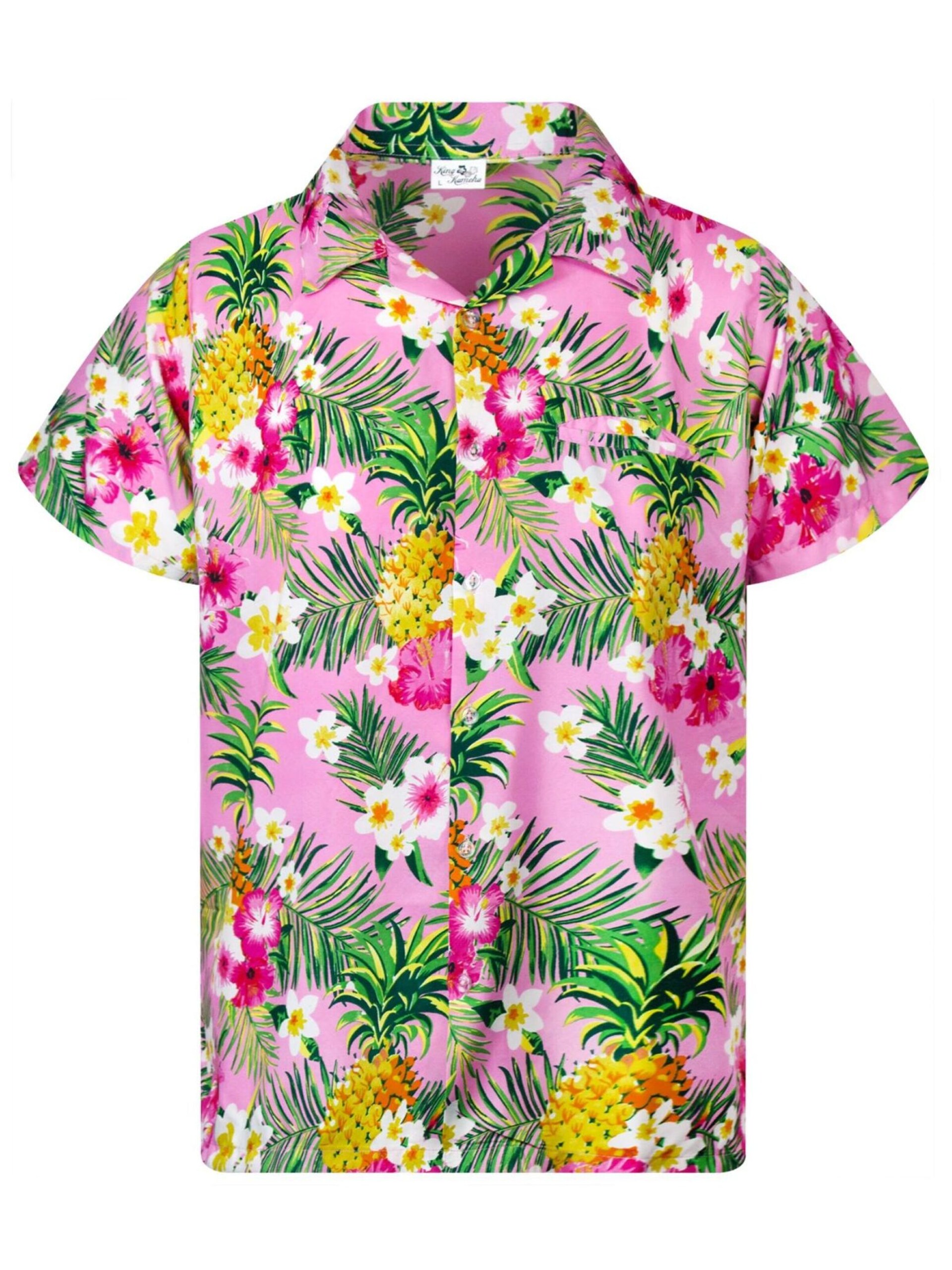 King Kameha T-shirt 'Pineapple Flowers' herr