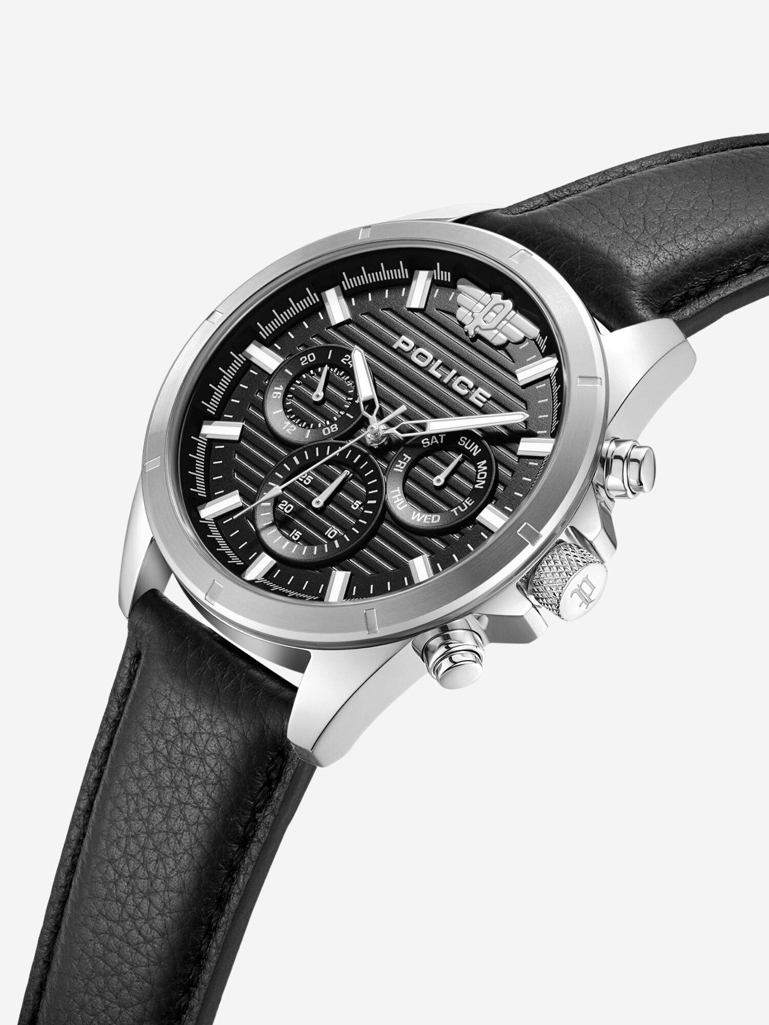 POLICE Reloj analógico 'Malawi'  negro / plata – imagen 3