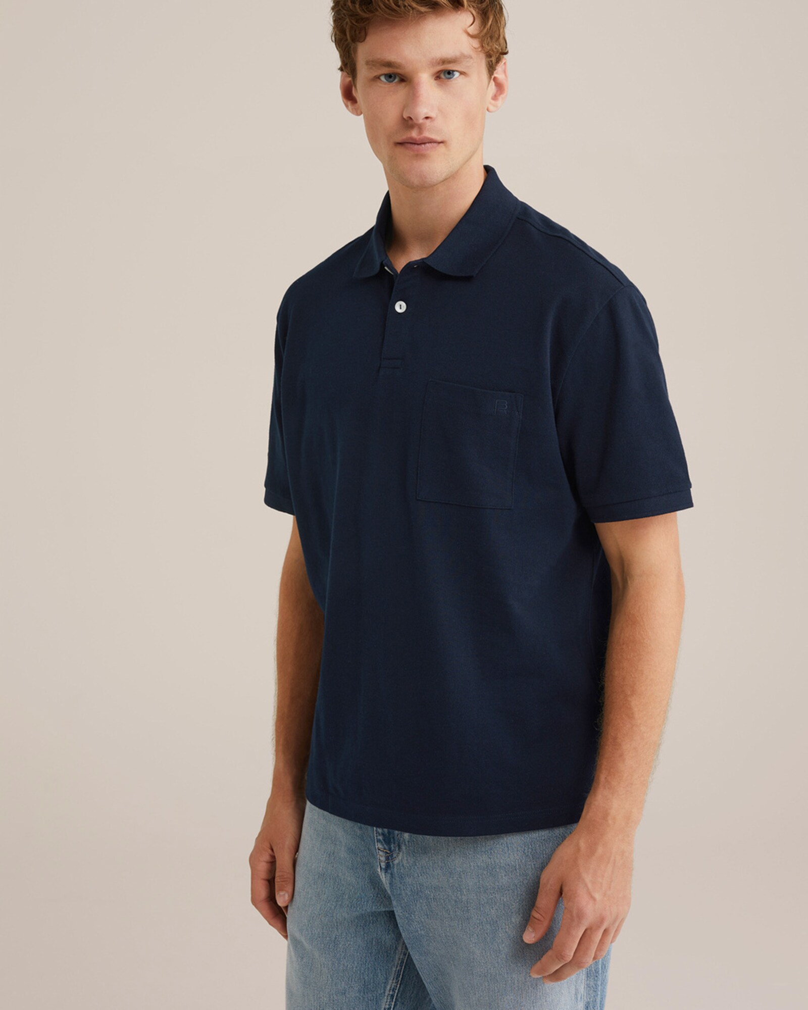 WE Fashion Tričko námornícka modrá (obrázok 3)