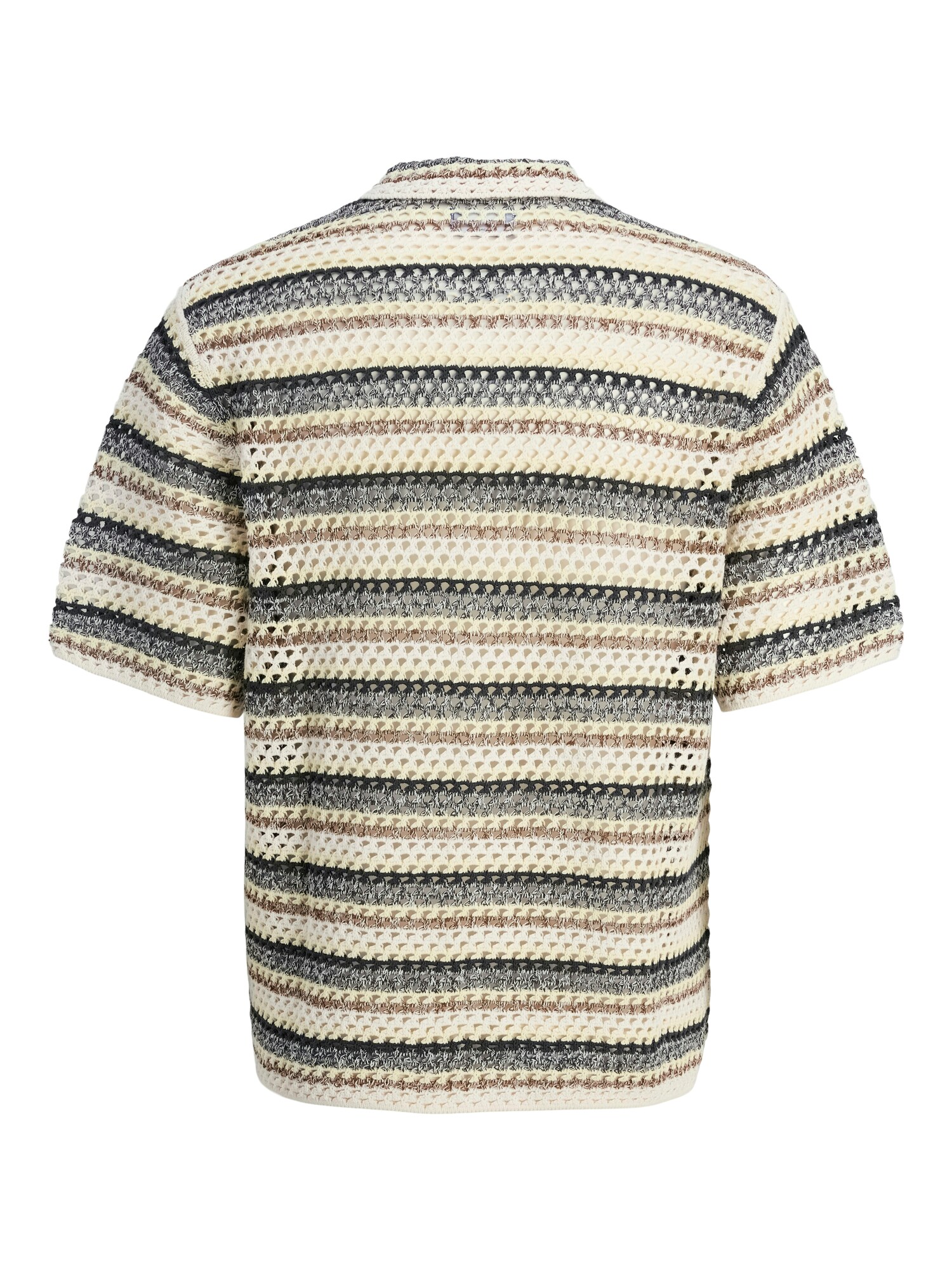 JACK & JONES Kardigán 'JORCorfu'  barna / világos sárga / fekete / gyapjúfehér termék 2. képe