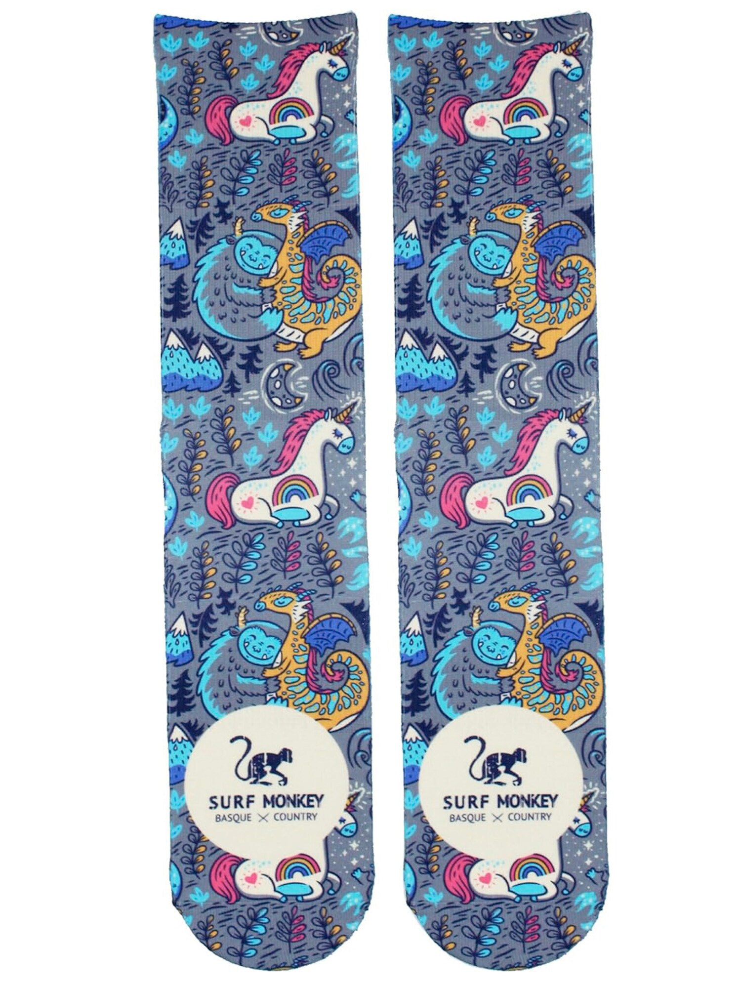 Surf Monkey Calcetines deportivos antracita / mezcla de colores