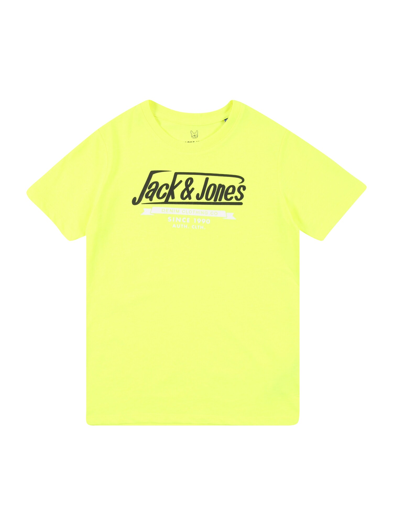 Jack & Jones Junior Marškinėliai  neoninė geltona / juoda / balta