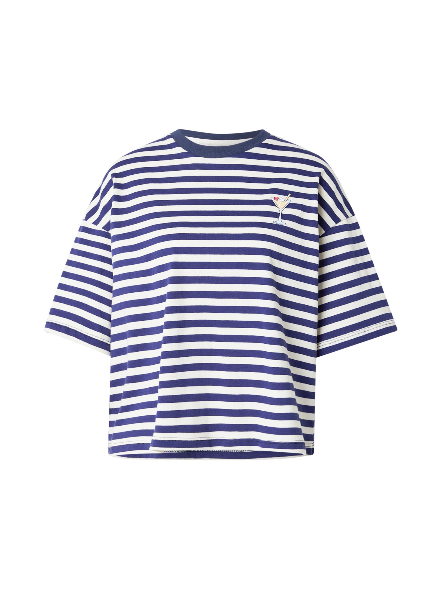 Kaotiko Camiseta  navy / azul pastel / amarillo pastel / blanco