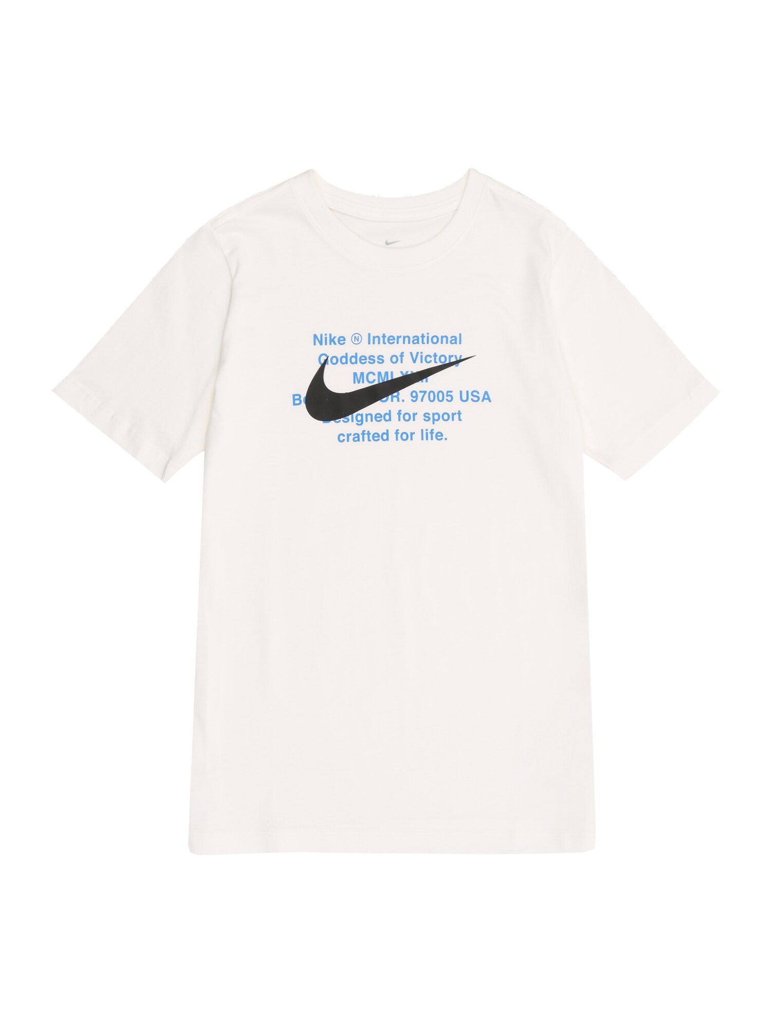 Nike Sportswear Marškinėliai  mėlyna / balta / juoda