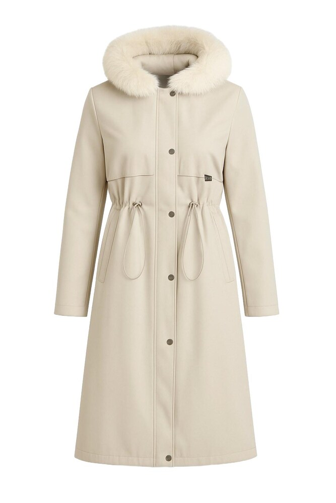 MODAMIHRAM Mantel Damen Größe 4XL/5XL beige