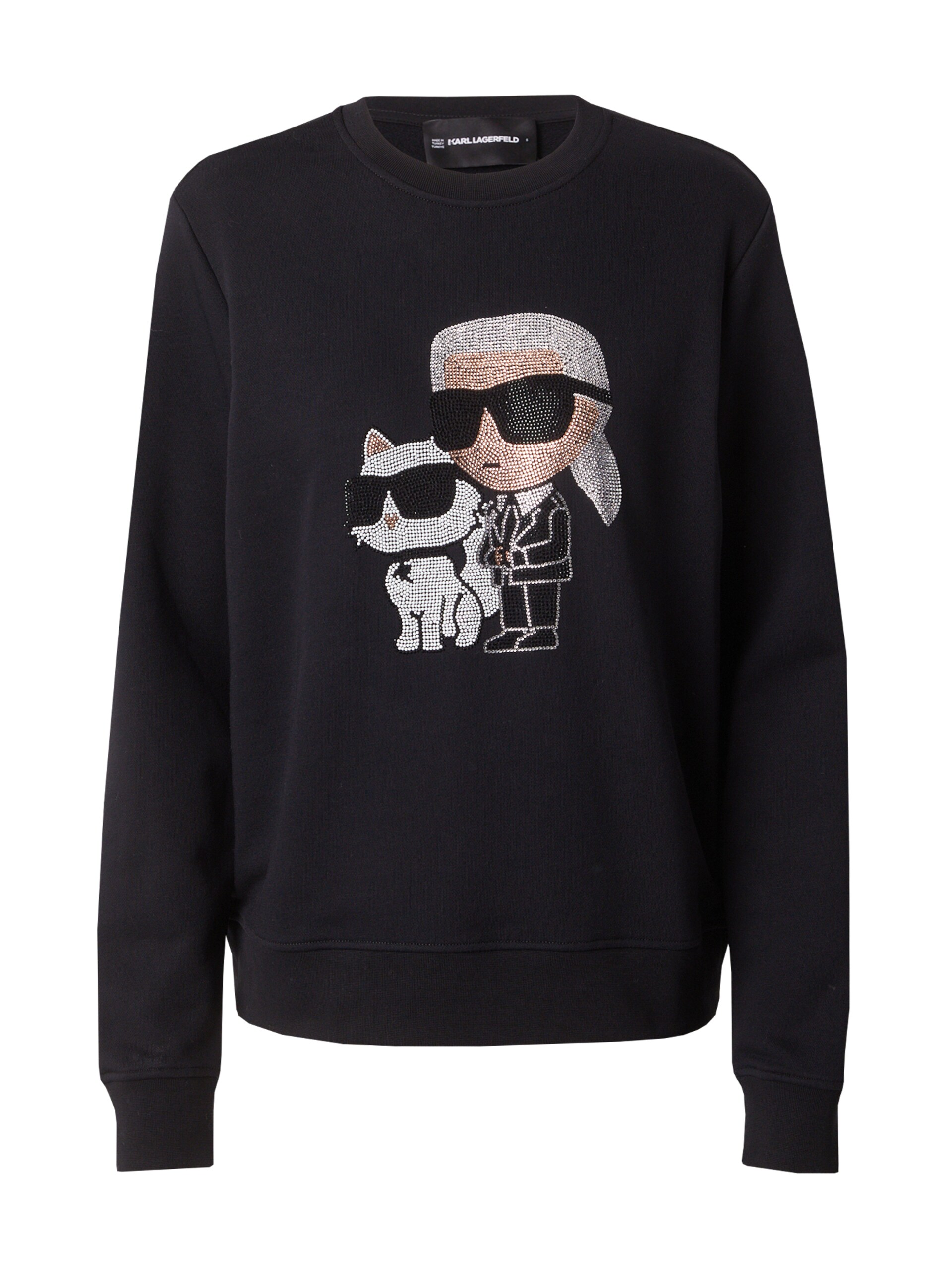 Karl Lagerfeld Sweatshirt 'Ikonik 2.0' beige / svart dam