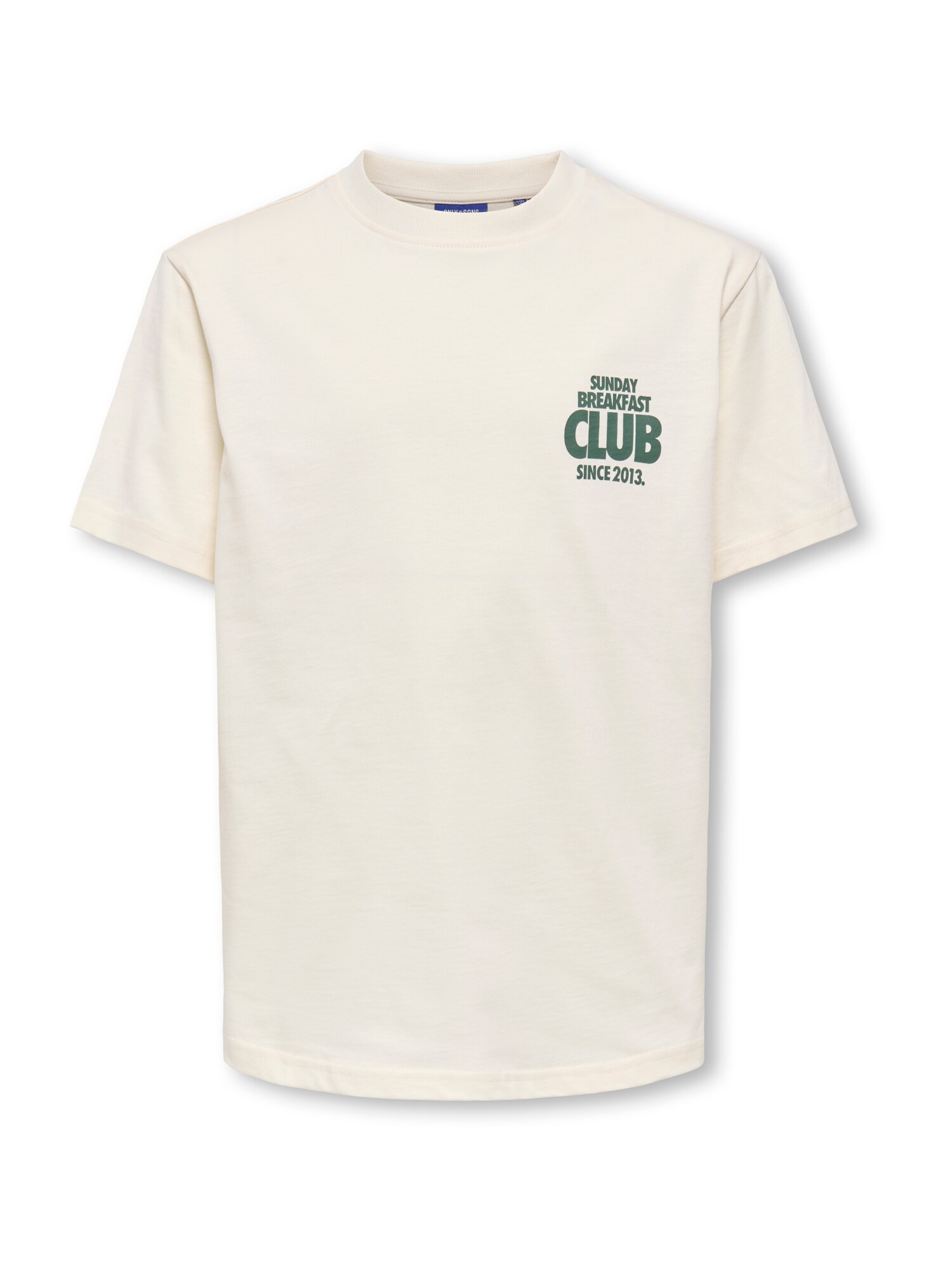 Only & Sons Junior Tricou OSJFRED verde închis / alb natural