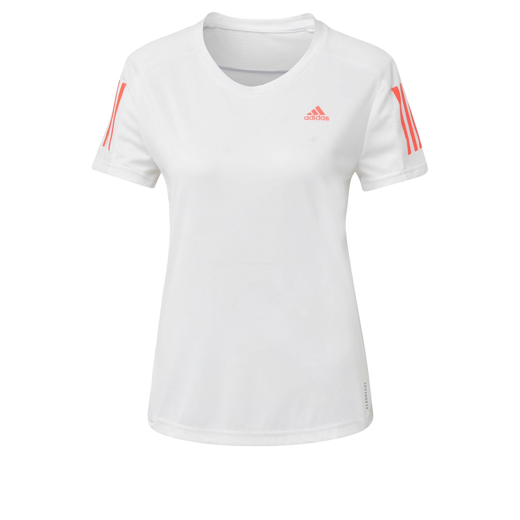 ADIDAS PERFORMANCE Sportiniai marškinėliai 'Own the Run'  rožinė / balta