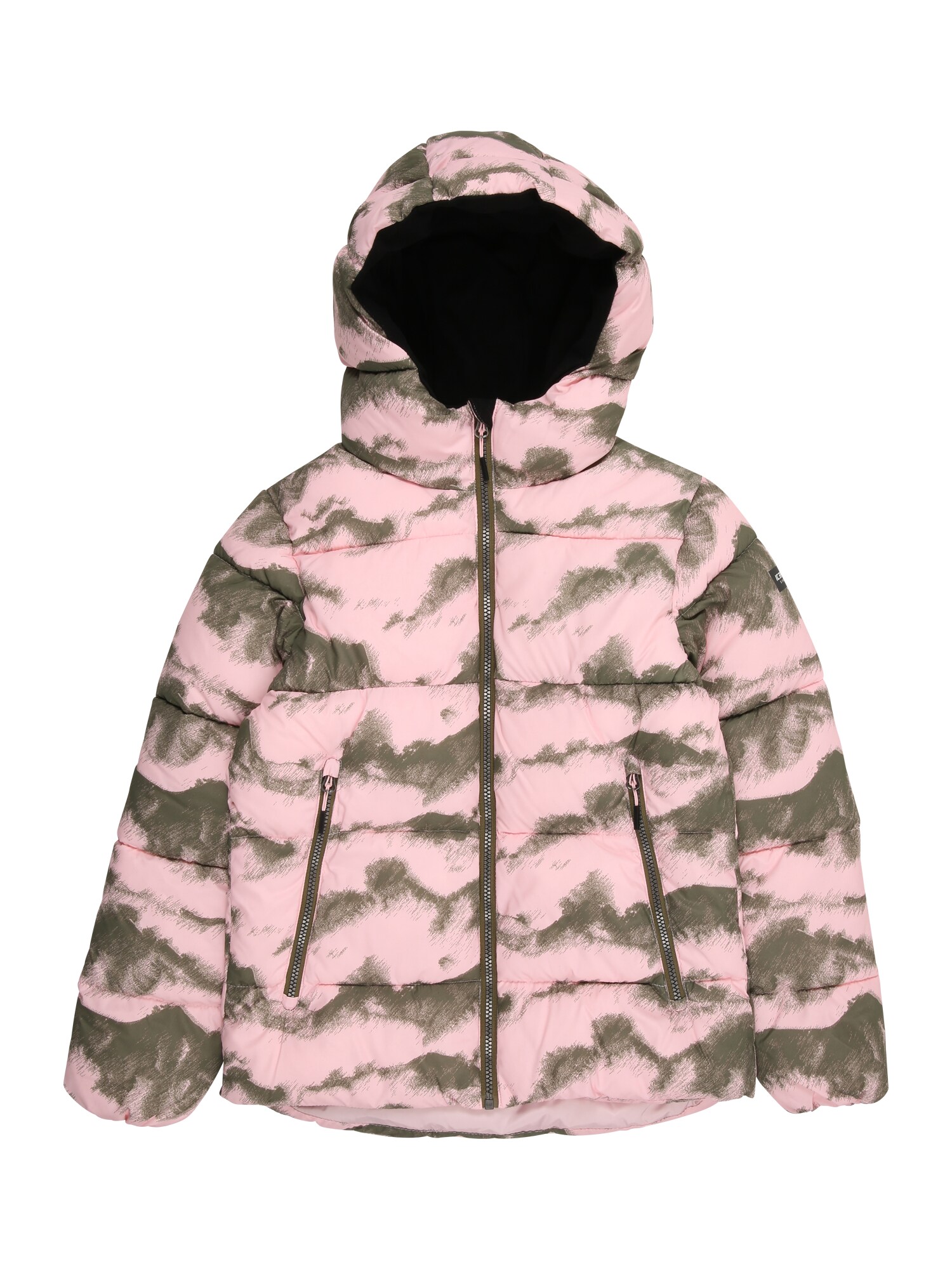 ICEPEAK Outdoorová bunda 'Kirn'  olivová / ružová