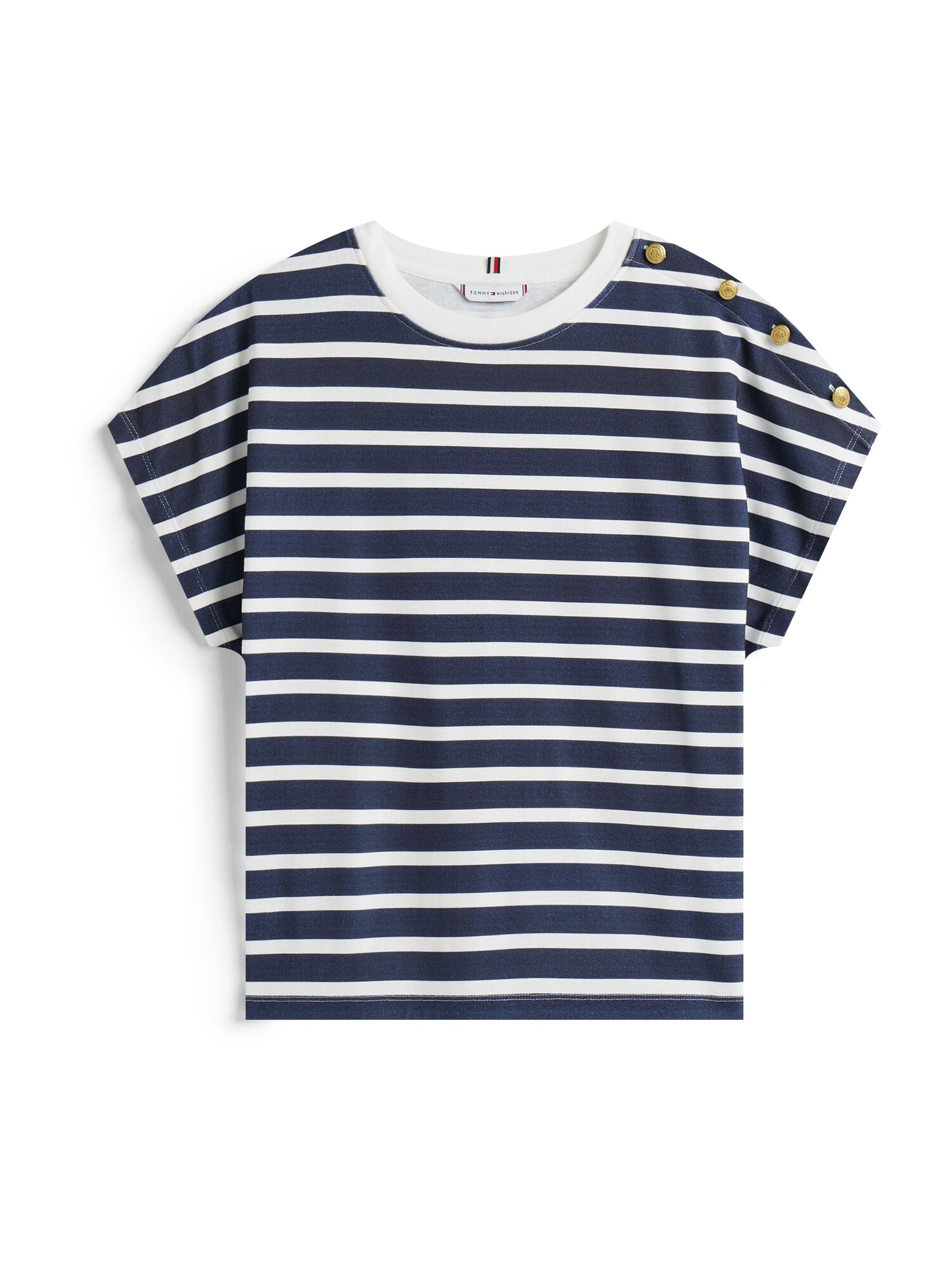 TOMMY HILFIGER Tricou  bleumarin / alb