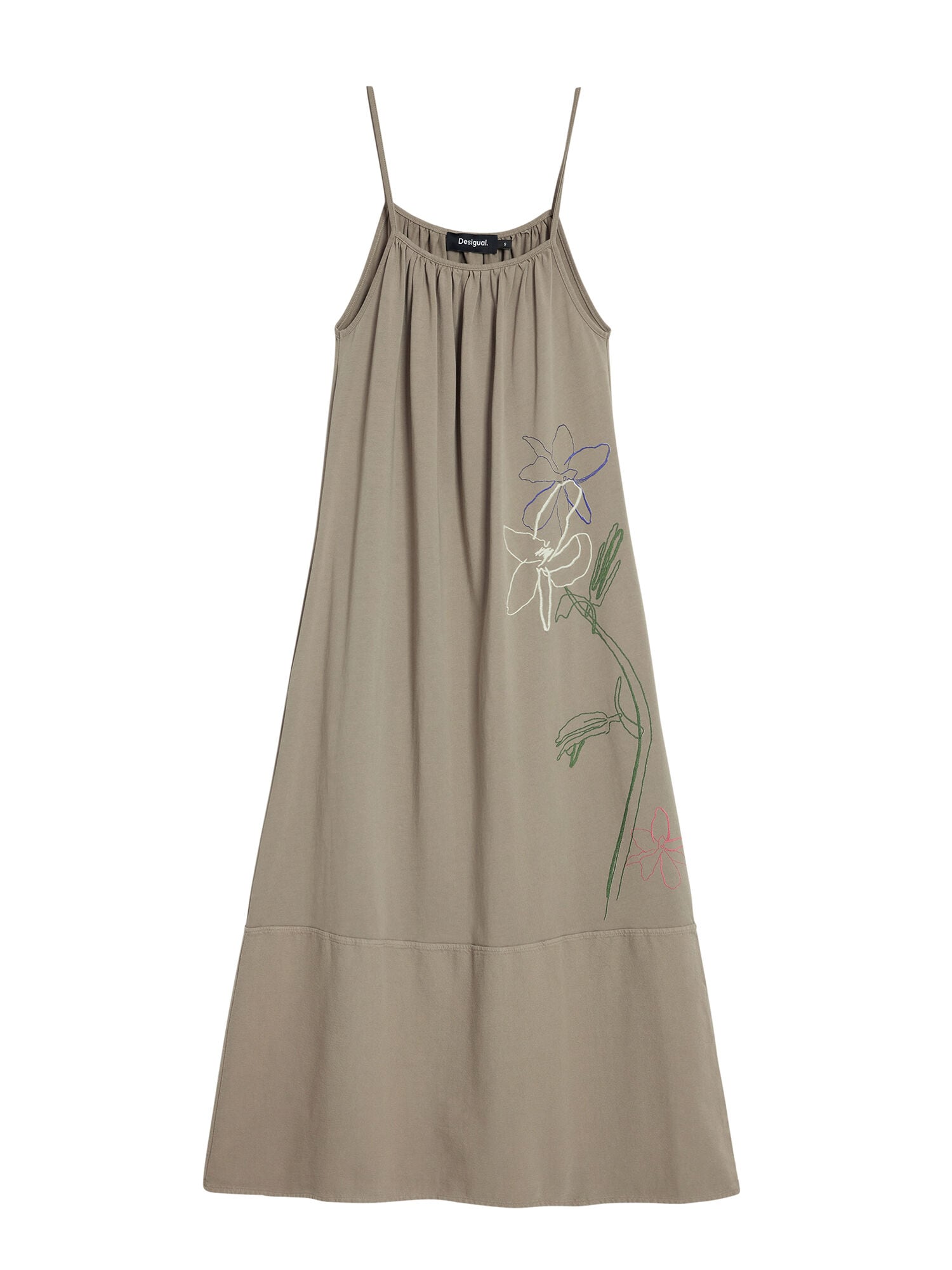 Desigual Rochie  crem / albastru / kaki