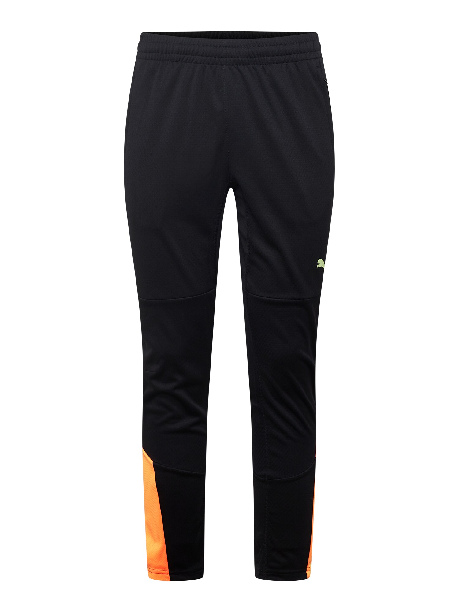 PUMA Pantaloni sport  verde pastel / portocaliu / negru