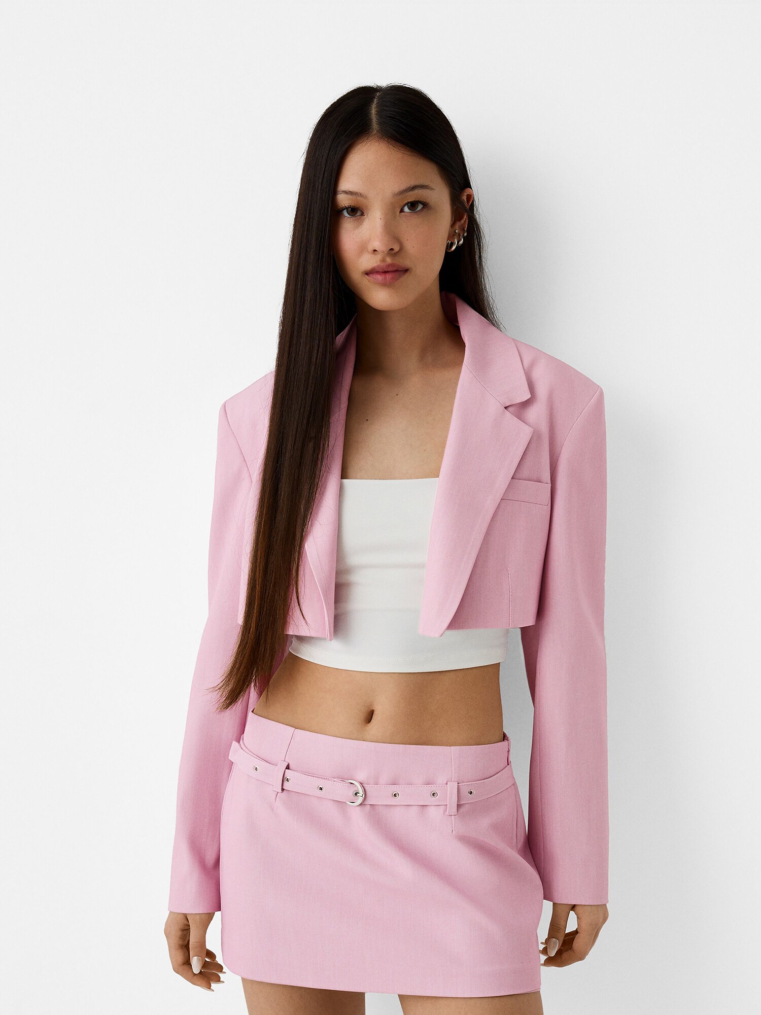 Bershka Nadrág  világos-rózsaszín termék 2. képe