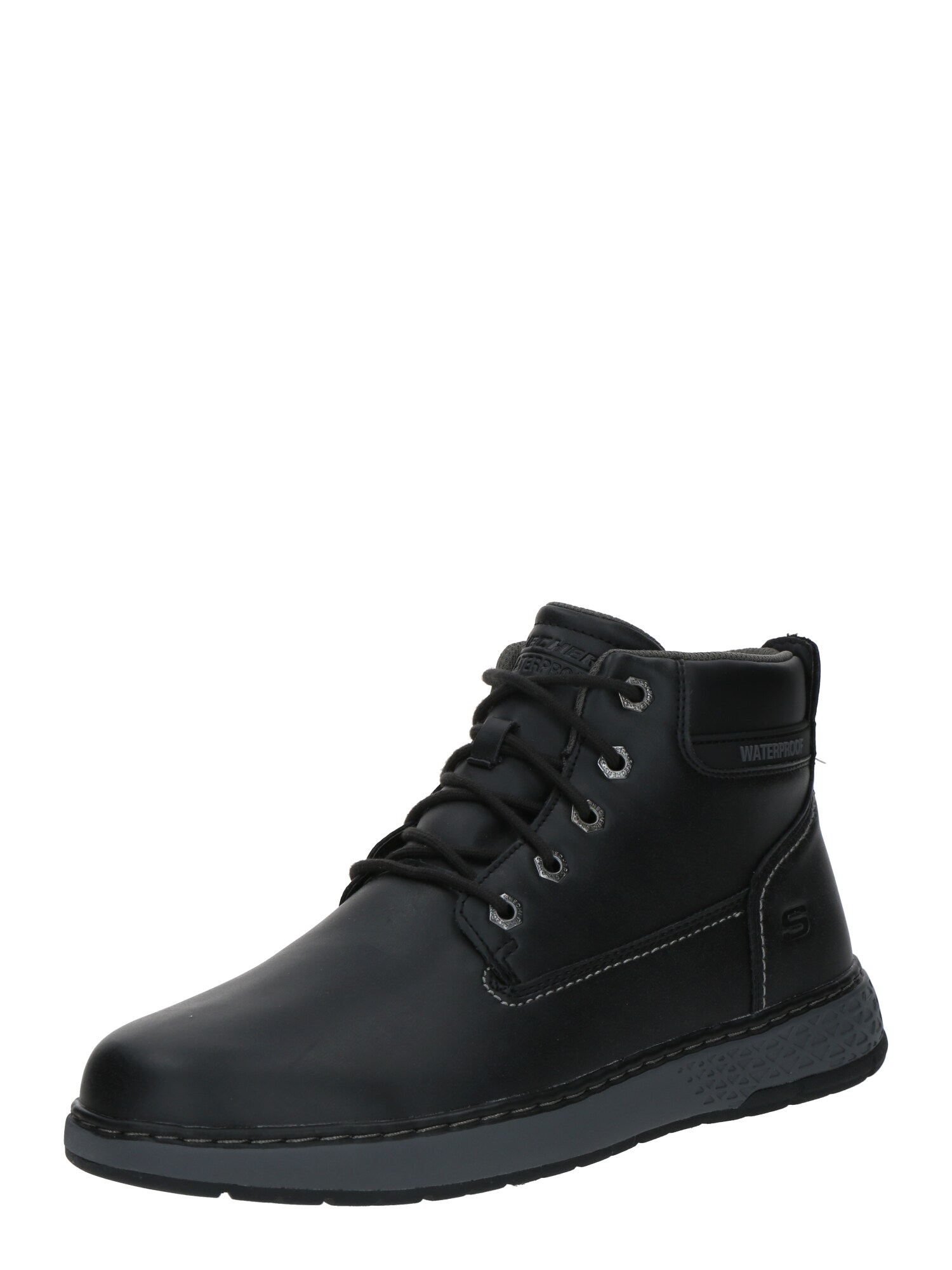 SKECHERS Bocanci cu șireturi Garlan  negru