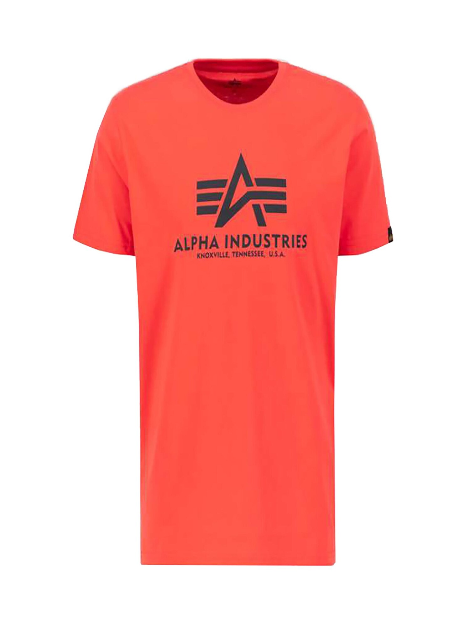 ALPHA INDUSTRIES Tričko 'Basic Logo'  červená / čierna