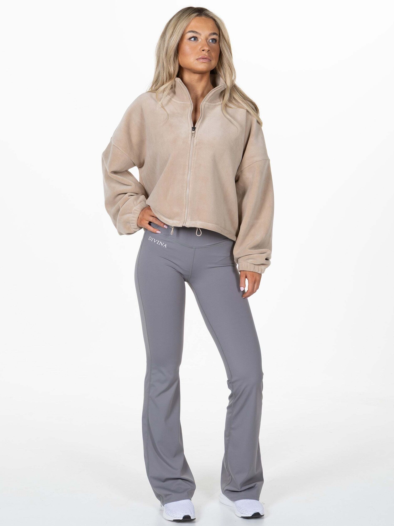 Divina Giacca di pile 'Teddy'  beige