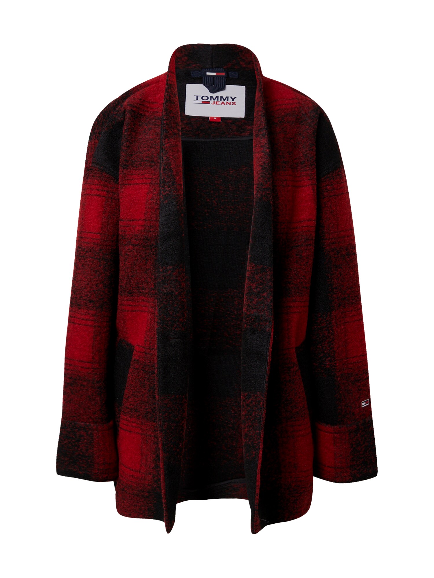 Tommy Jeans Blazer švarkas  juoda / raudona