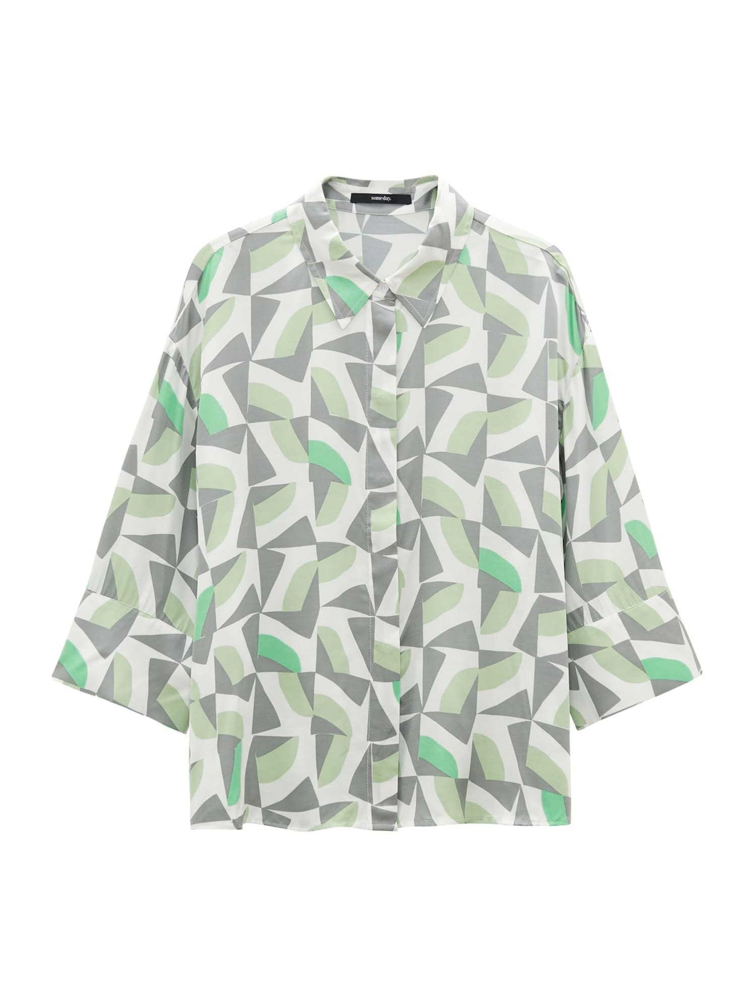 Someday Блуза 'Zatino'  тъмносиво / мента / светлозелено / бяло